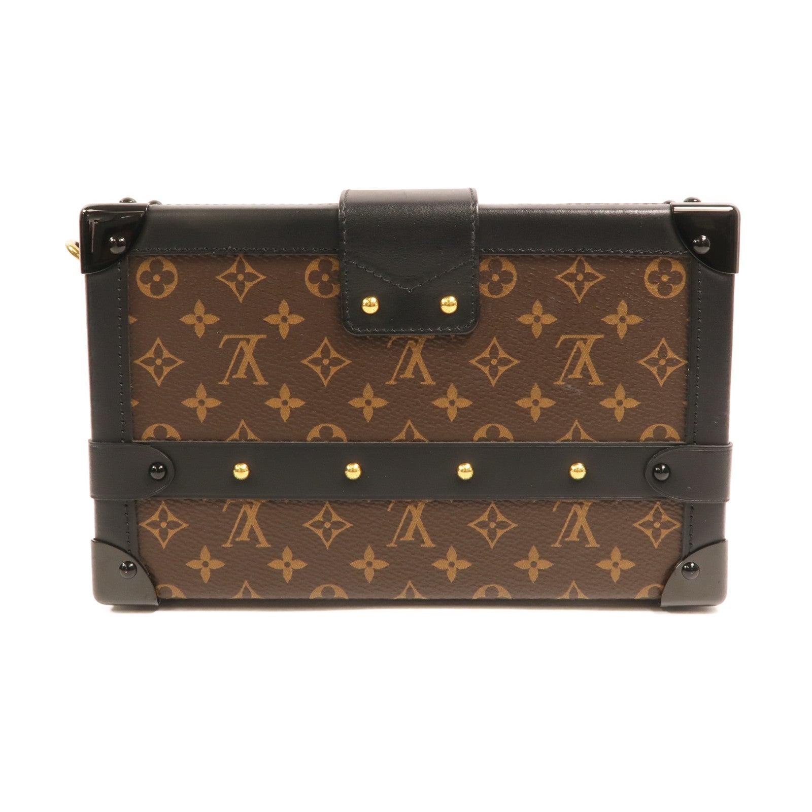 LOUIS VUITTON Monogram Petite Malle金扣肩背袋