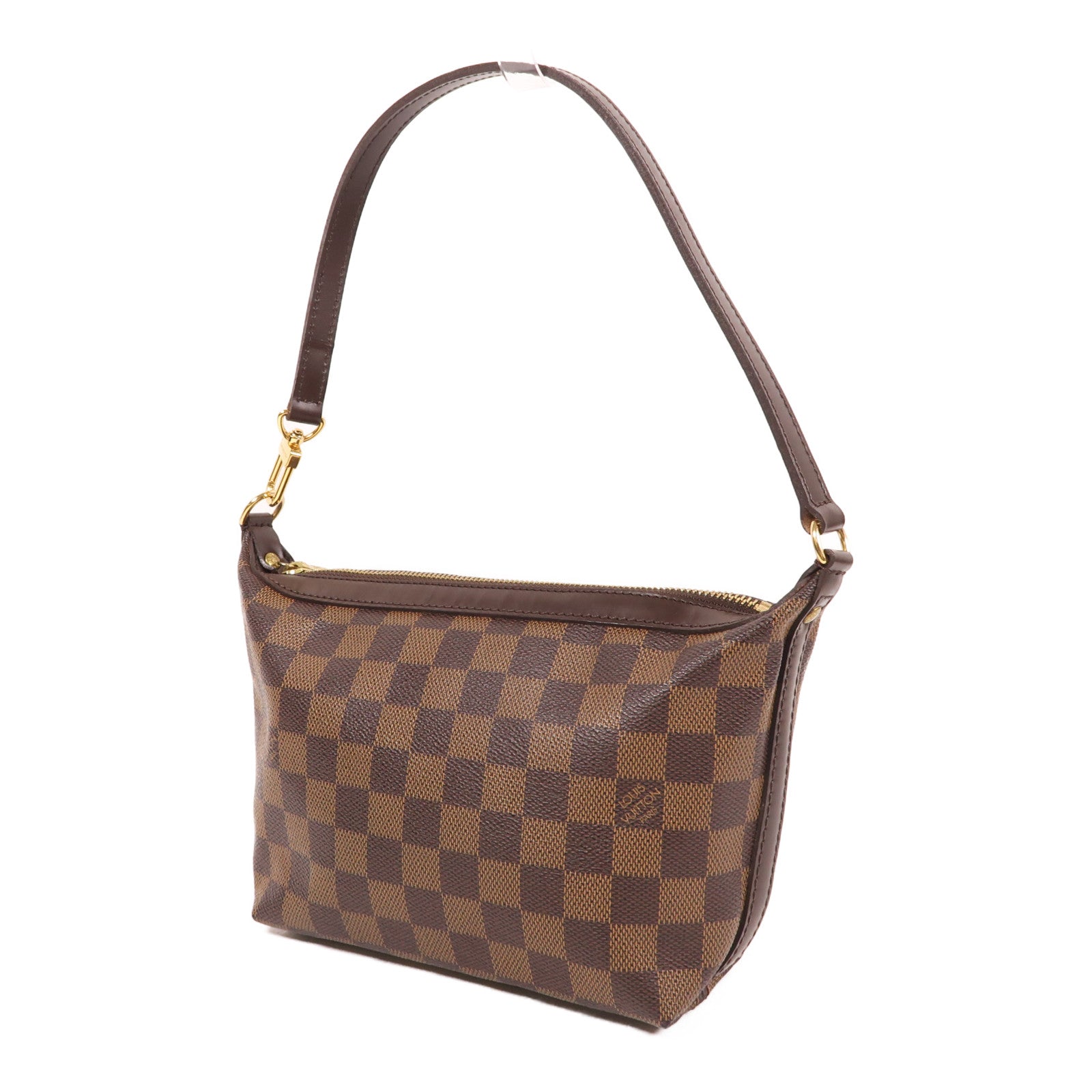 LOUIS VUITTON Damier Illovo PM金扣肩背袋棕色