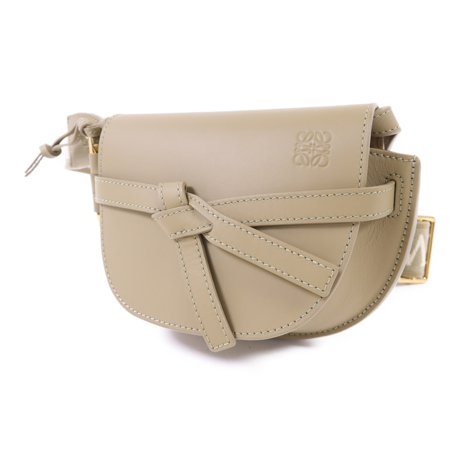 LOEWE 牛皮皮革Mini Gate金扣肩背袋