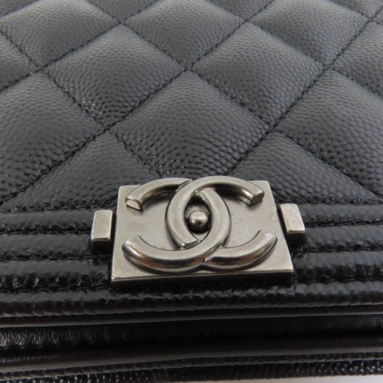 CHANEL 牛皮皮革Boy Woc鏈帶肩背袋
