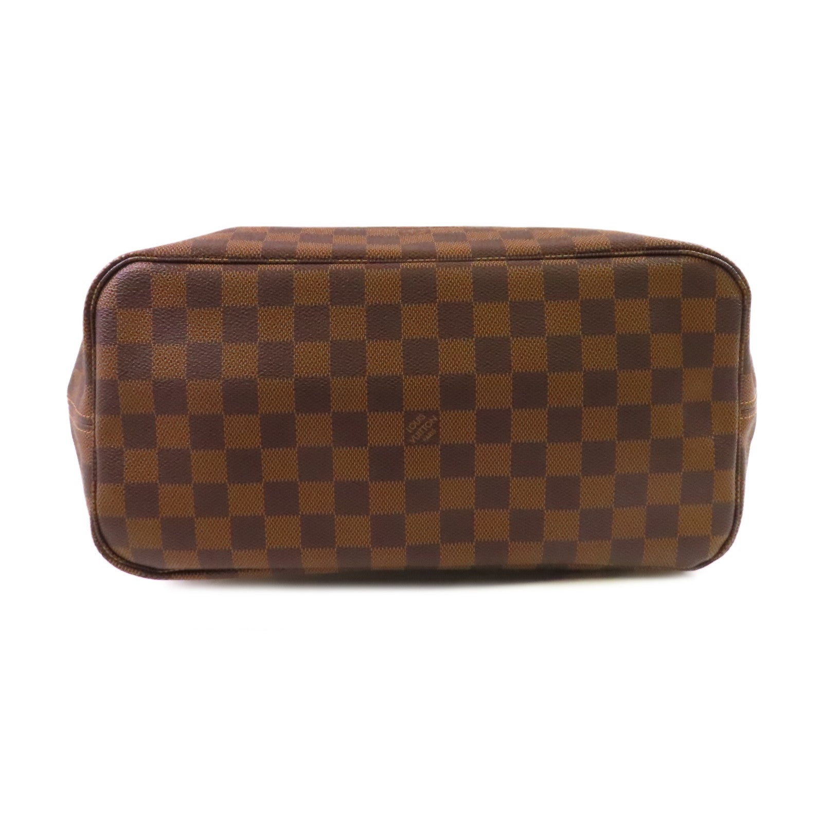 LOUIS VUITTON Damier Ebene Neverfull MM Tote Bag金扣肩背袋啡色/紅色