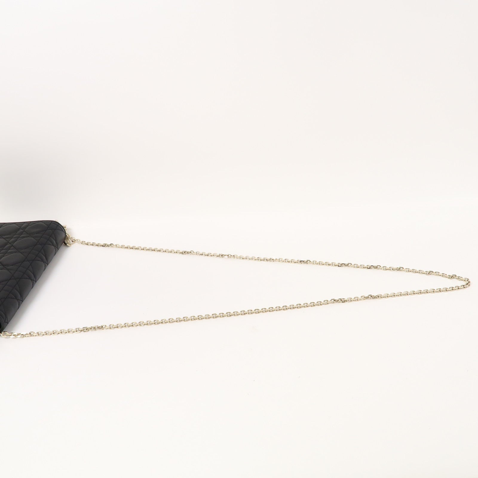Dior 牛皮皮革Chain Shoulder金扣鏈帶肩背袋黑色