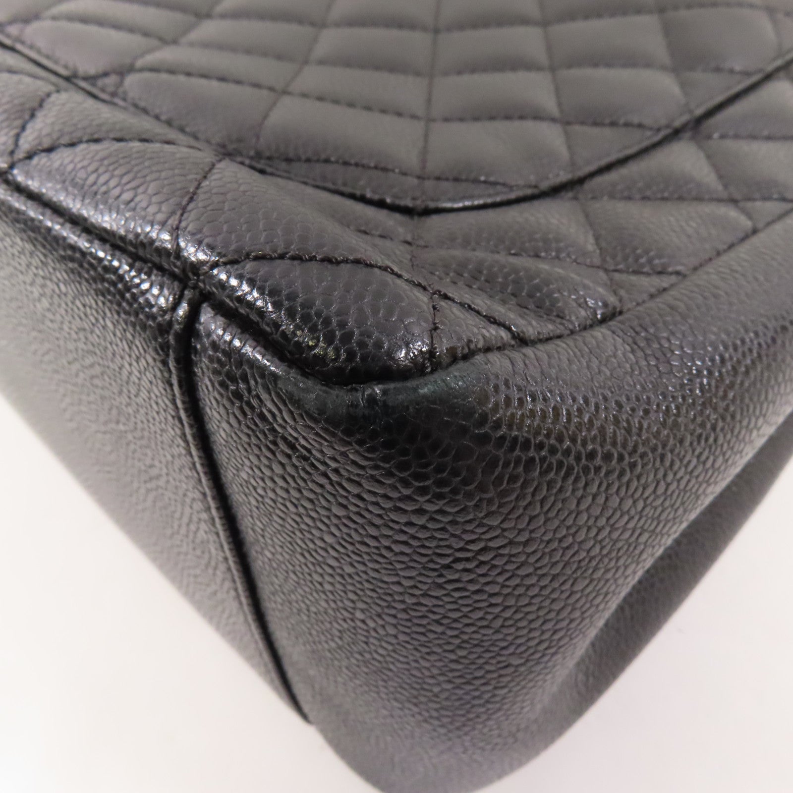 CHANEL 牛皮皮革GST Grand Shopping Tote Bag金扣鏈帶肩背袋
