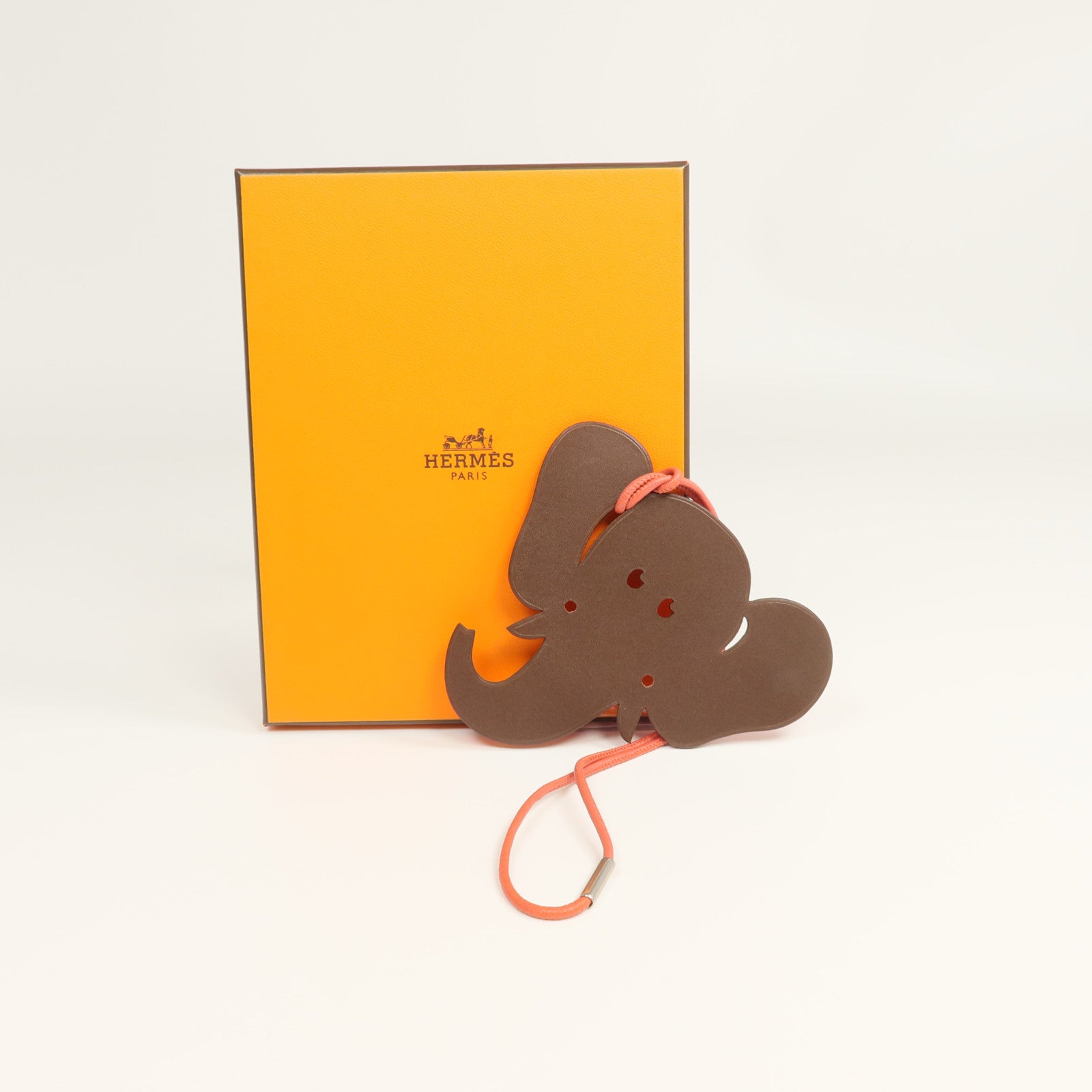 HERMES 【激減優惠】Epsom皮革Petit H Charm掛飾Capucine