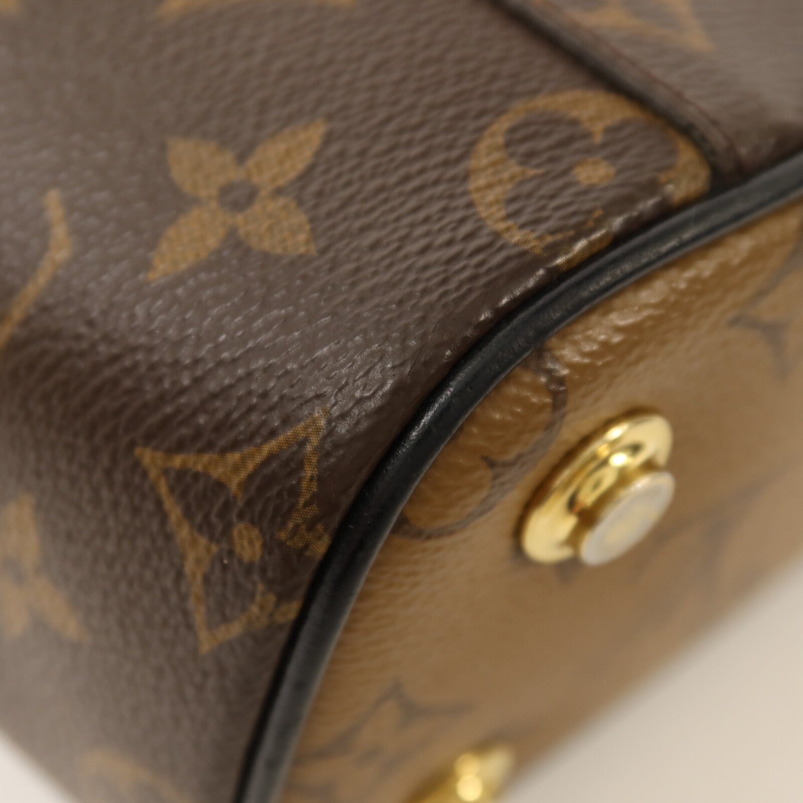 LOUIS VUITTON Monogram Reverse Vanity PM金扣鏈帶手挽肩背兩用袋