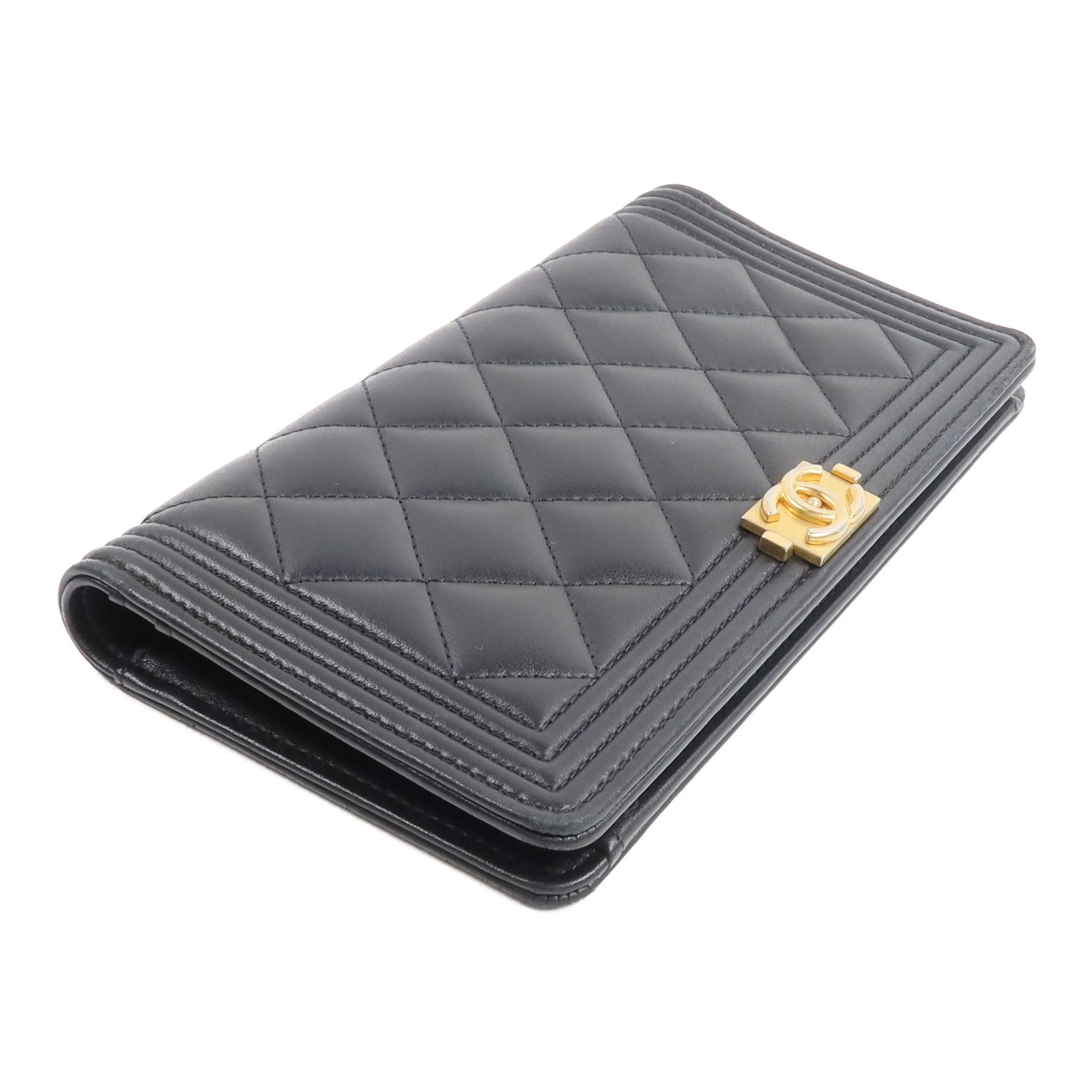 CHANEL 牛皮皮革Boy Chanel Wallet長錢包