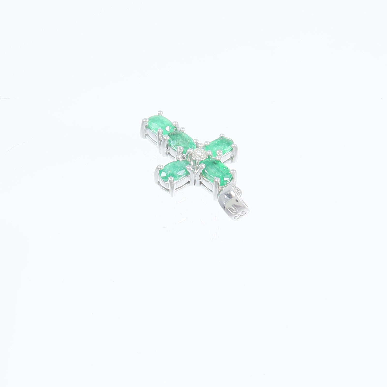JEWELRY 18K白金Emerald Pendant綠寶石吊墜