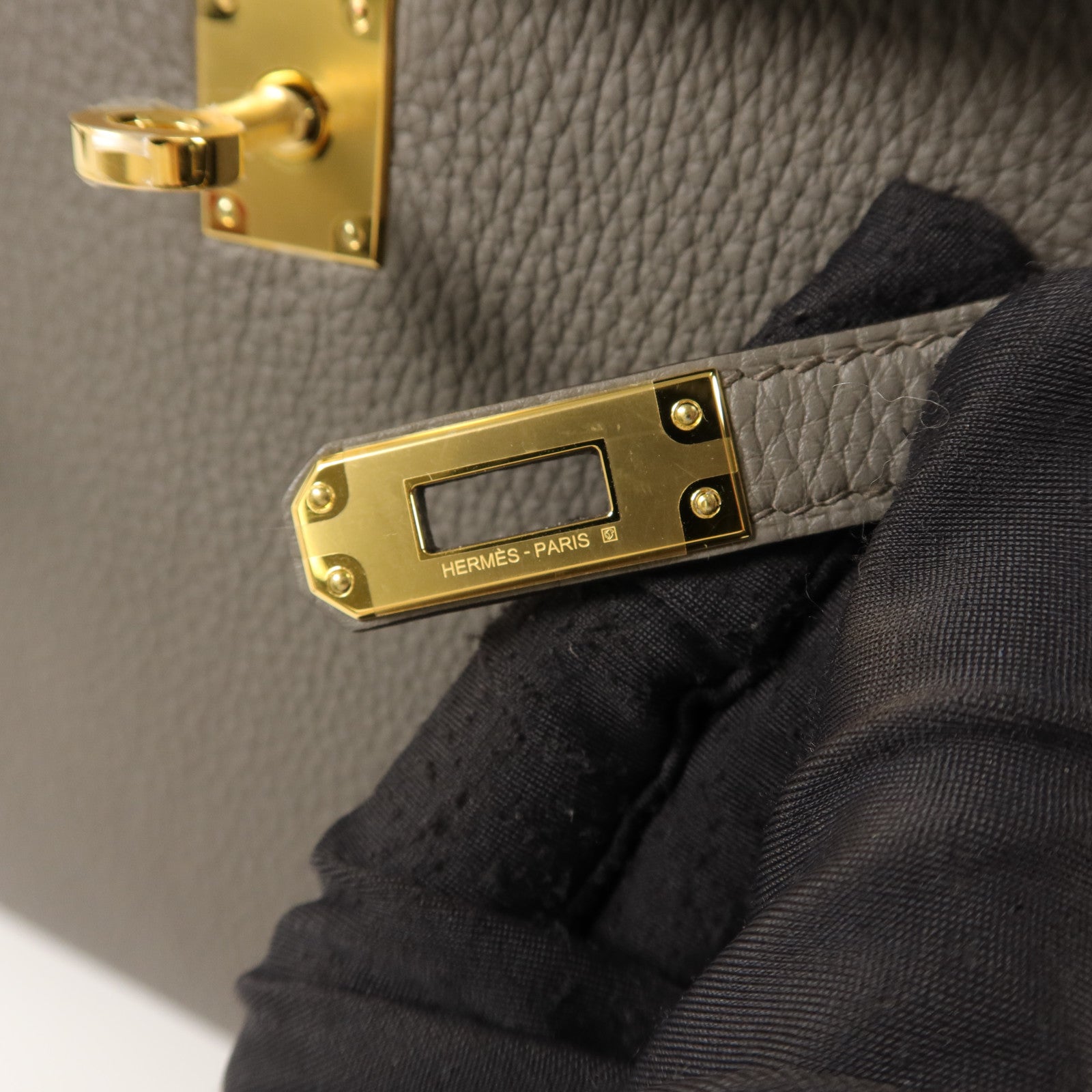 HERMES Togo皮革Kelly 25手挽肩背兩用袋Etain