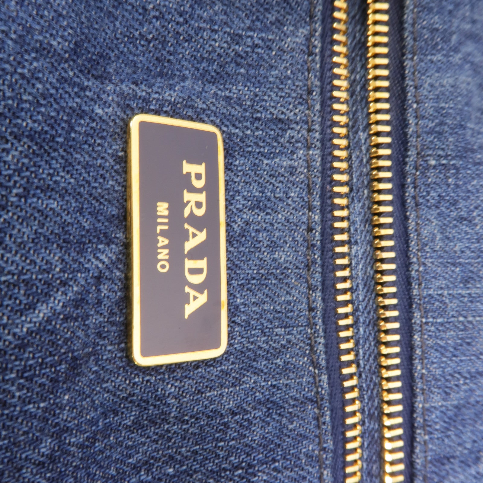 PRADA 牛仔布Canapa Large Tote手挽袋