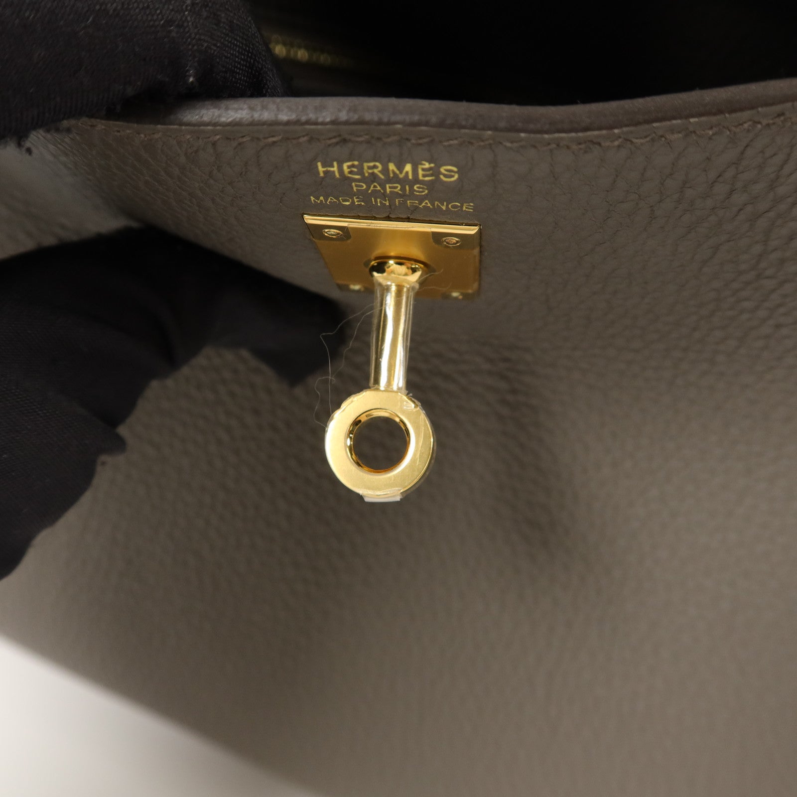 HERMES Togo皮革Kelly 25手挽肩背兩用袋Etain
