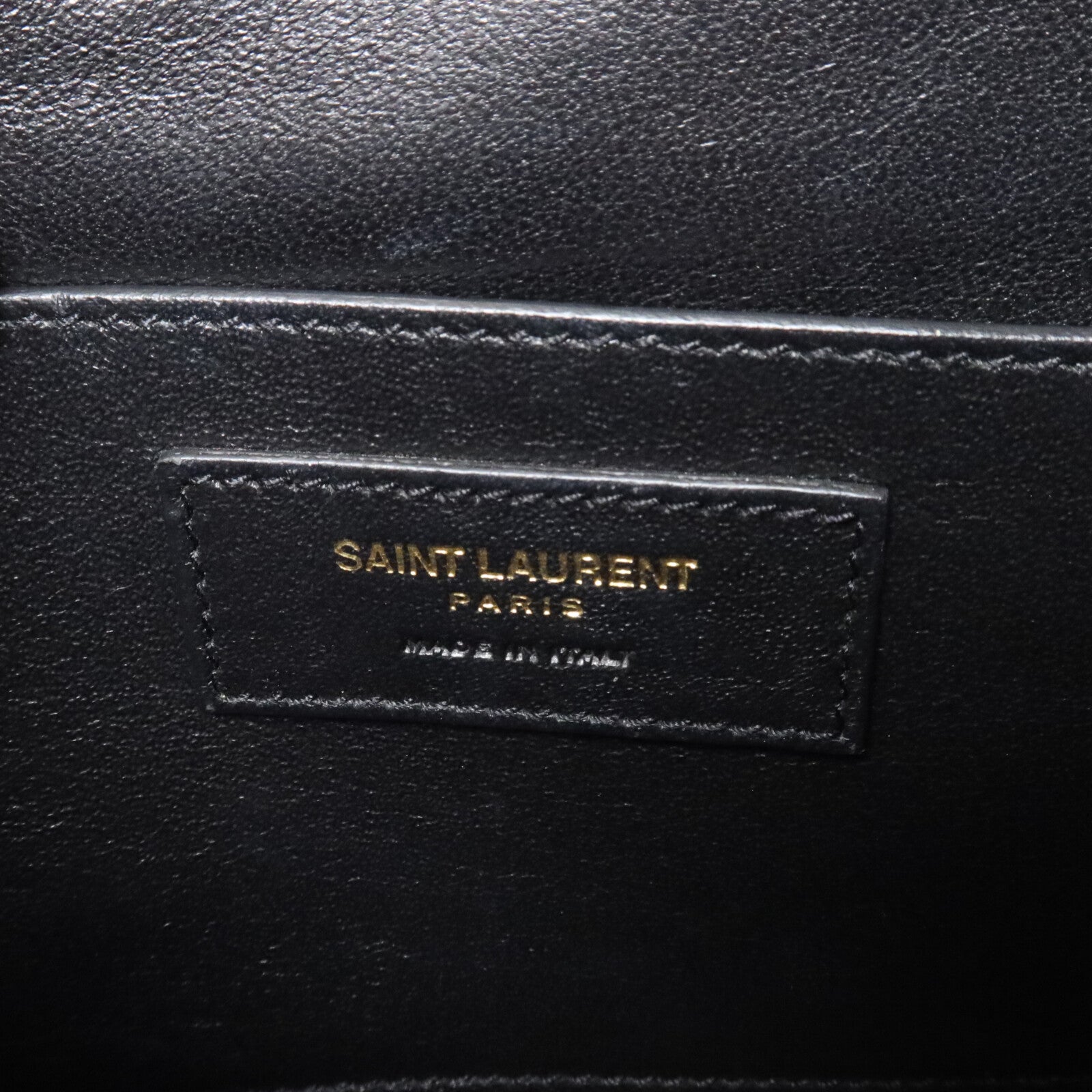 SAINT LAURENT 羊皮皮革Vicky Medium鏈帶肩背袋
