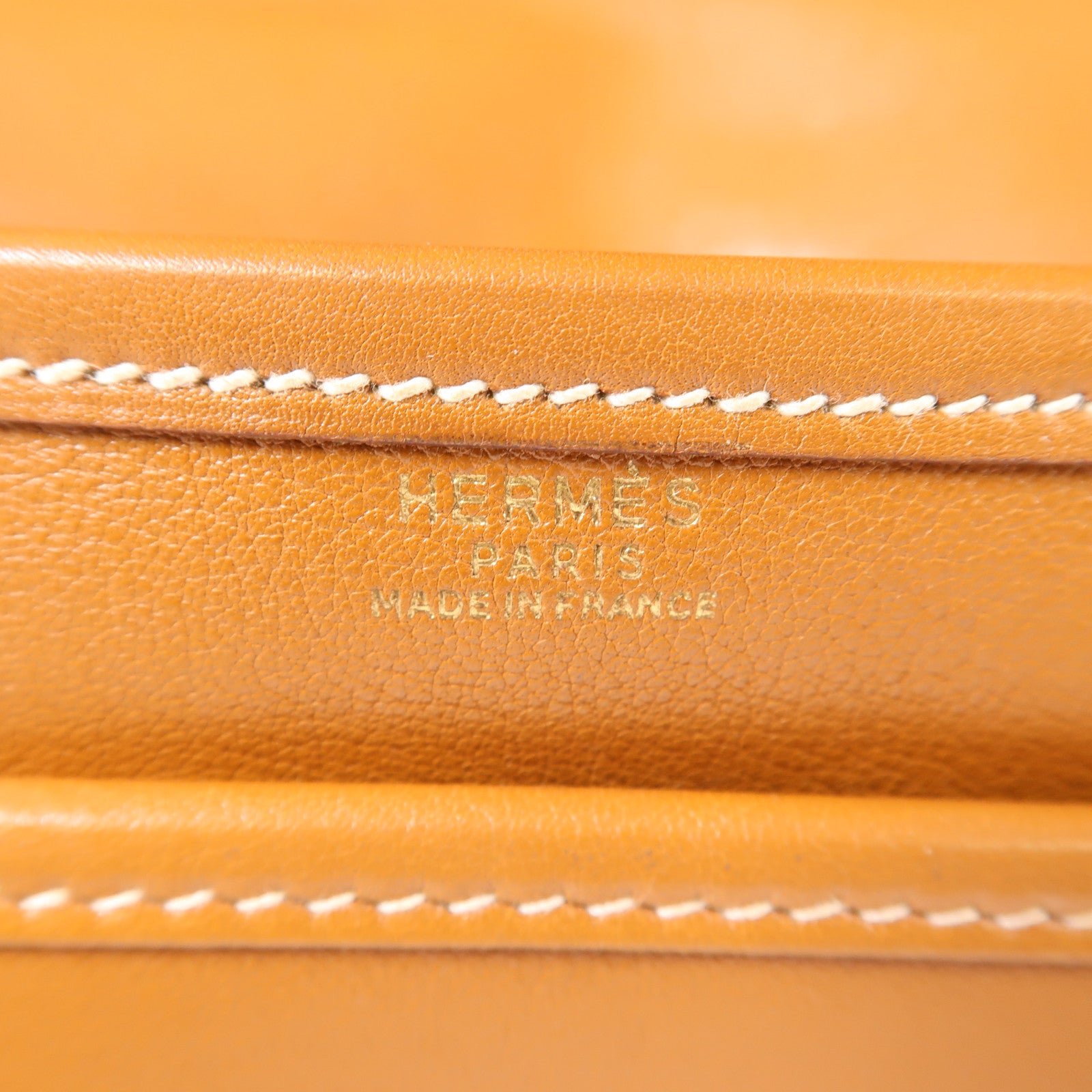 HERMES 牛皮皮革Noumea金扣肩背袋Gold