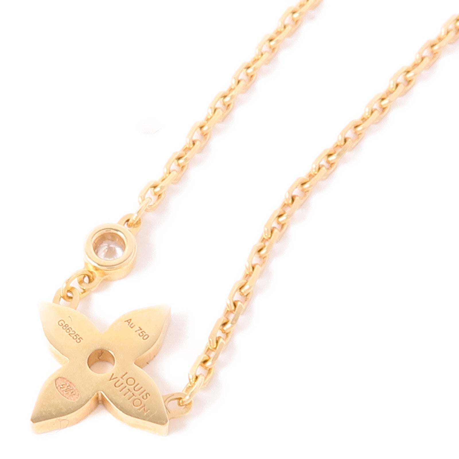 LOUIS VUITTON 18K玫瑰金Idylle Blossom Pendant鑽石項鍊