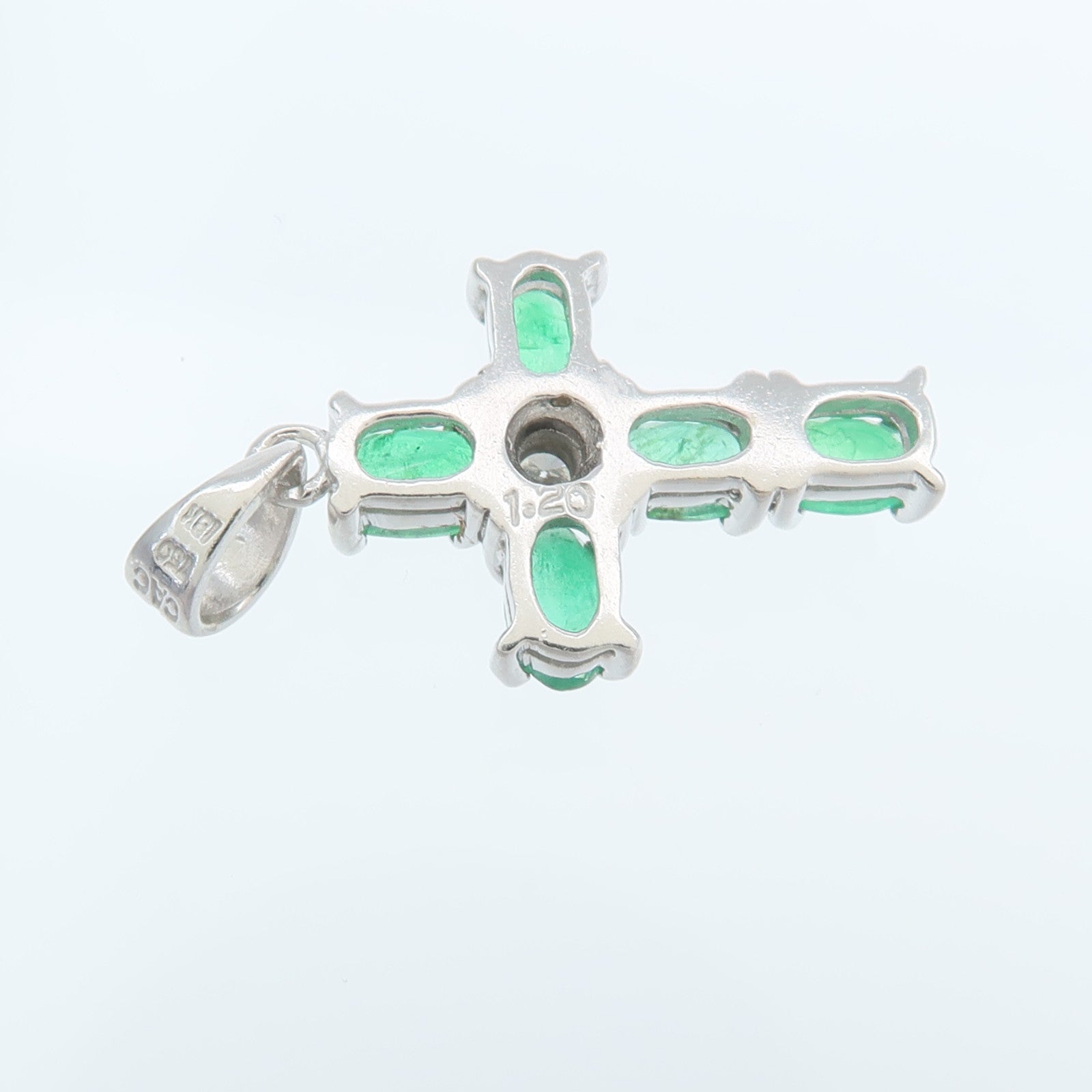 JEWELRY 18K白金Emerald Pendant綠寶石吊墜
