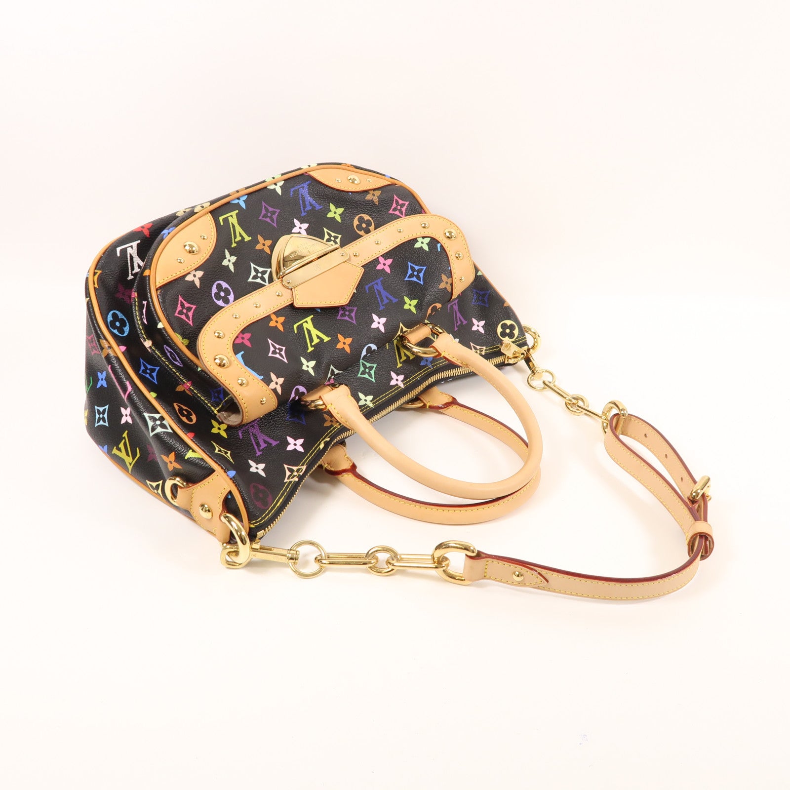 LOUIS VUITTON Monogram Multicolore Rita金扣手挽肩背兩用袋
