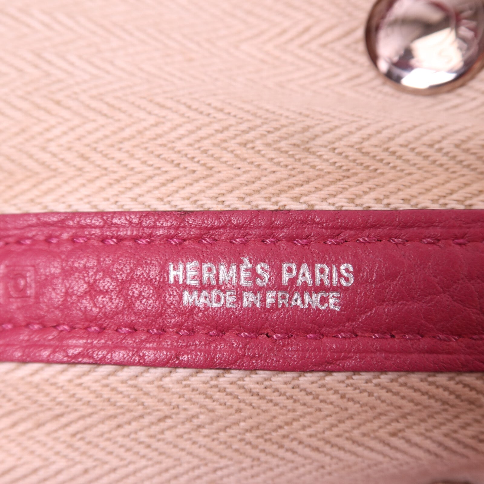HERMES Negonda皮革Garden Party TPM銀扣手挽袋Tosco