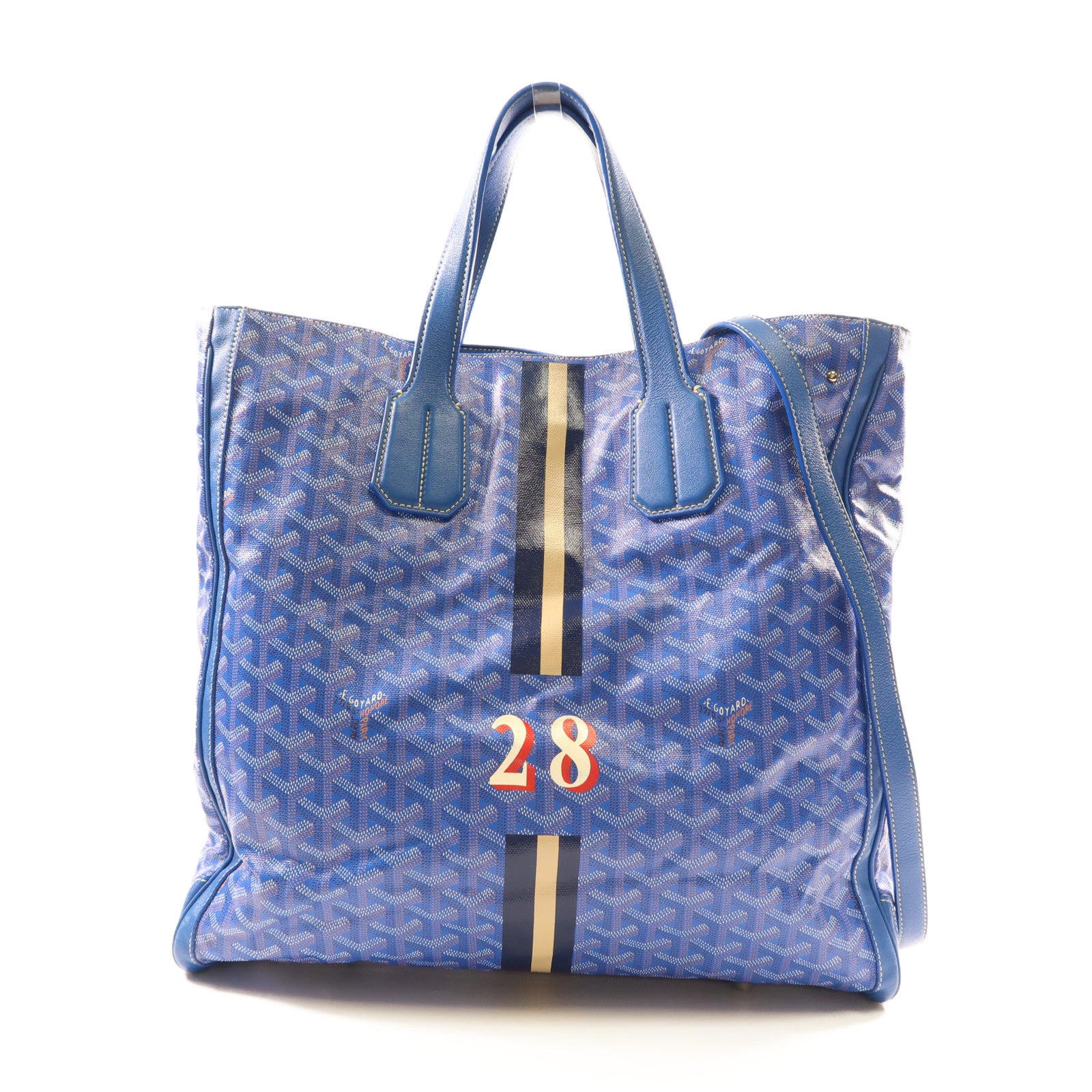 GOYARD 塗層帆布2Way Shoulder銀扣手挽肩背兩用袋