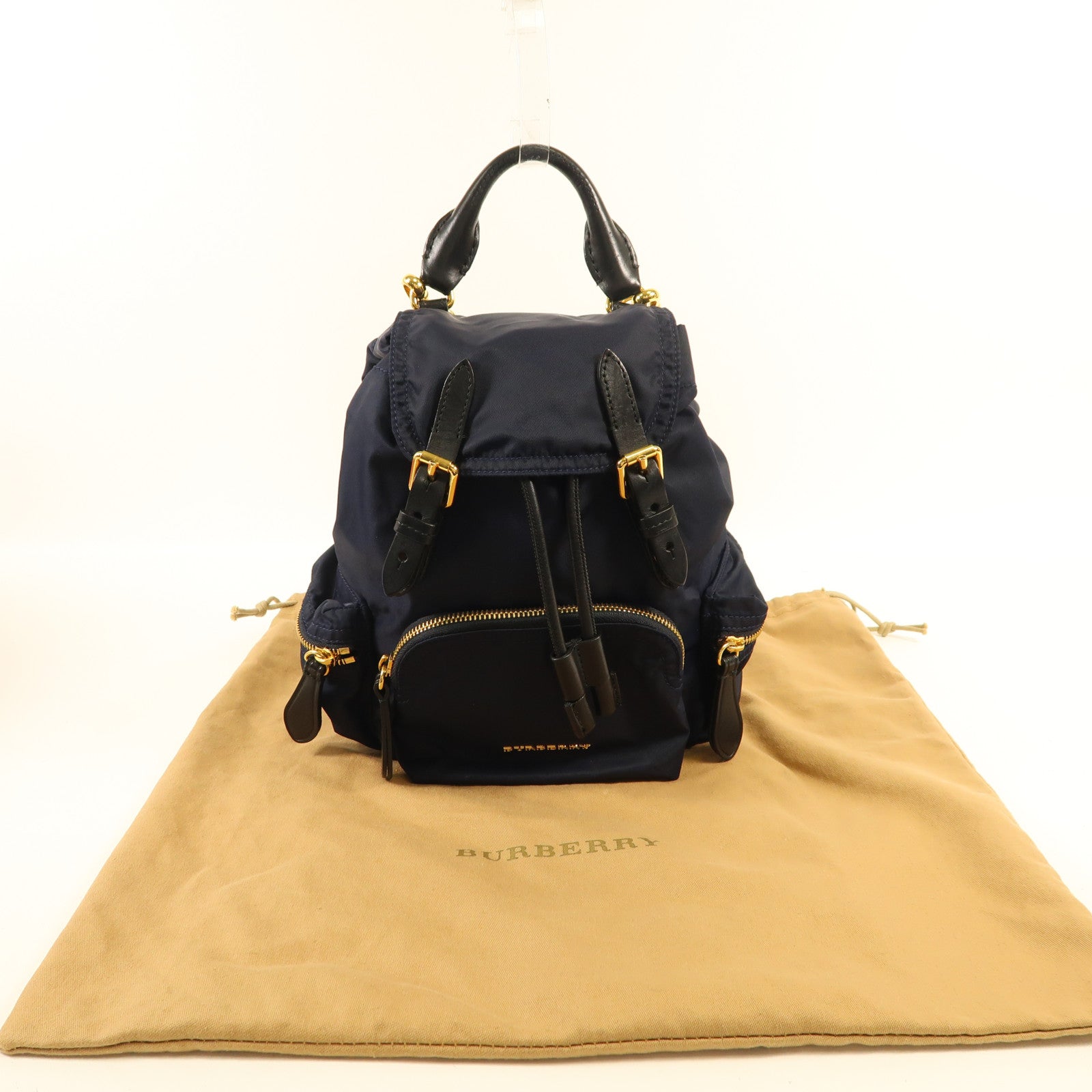 BURBERRY 尼龍Backpack金扣背包