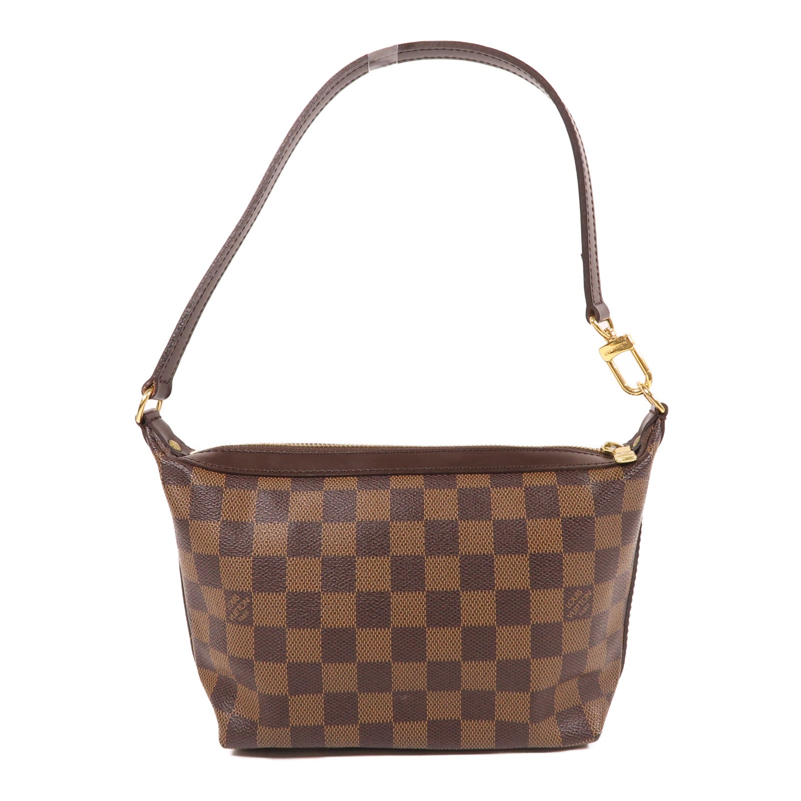 LOUIS VUITTON Damier Illovo PM金扣肩背袋棕色