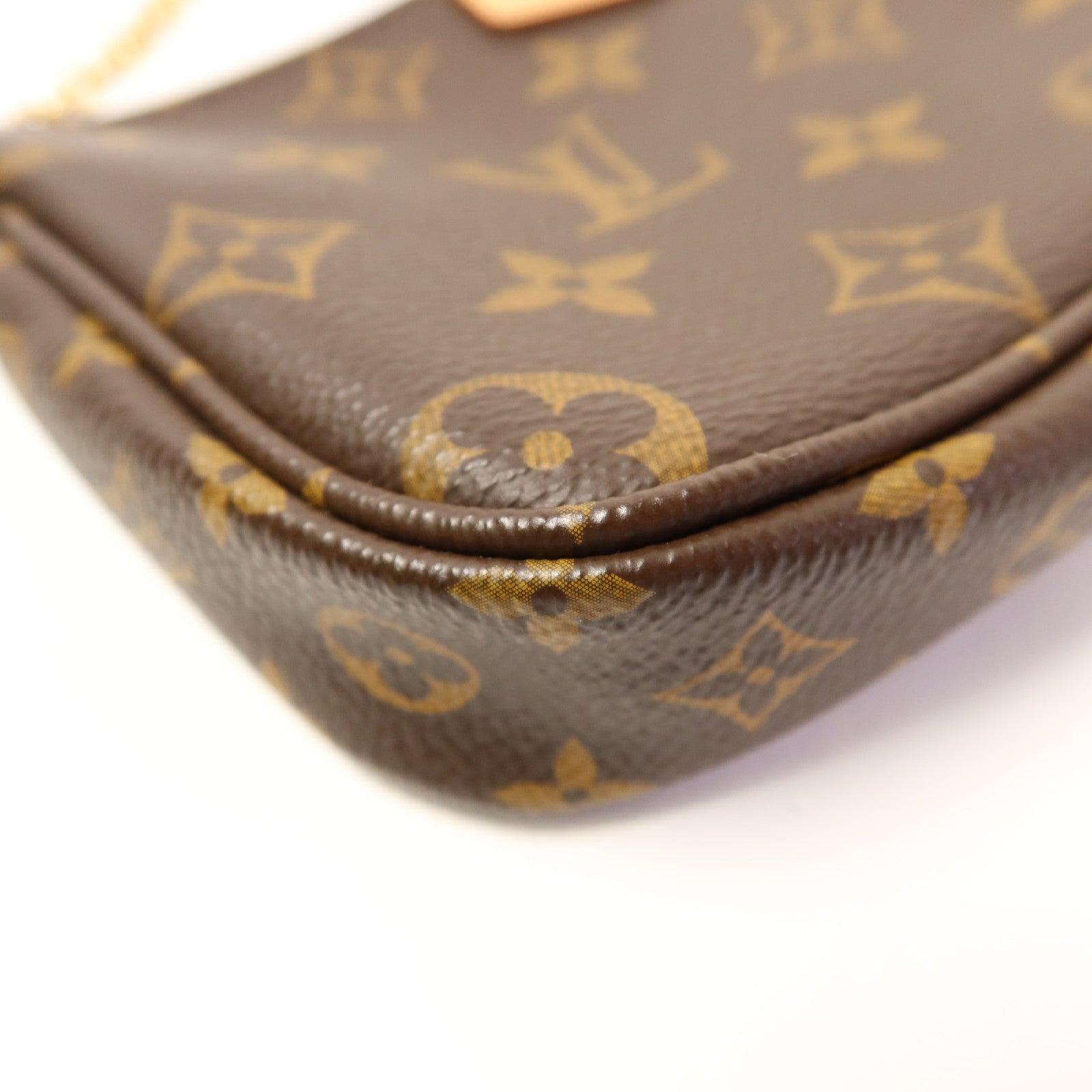 LOUIS VUITTON Monogram Multi Pochette Accessoires金扣手挽肩背兩用袋棕色
