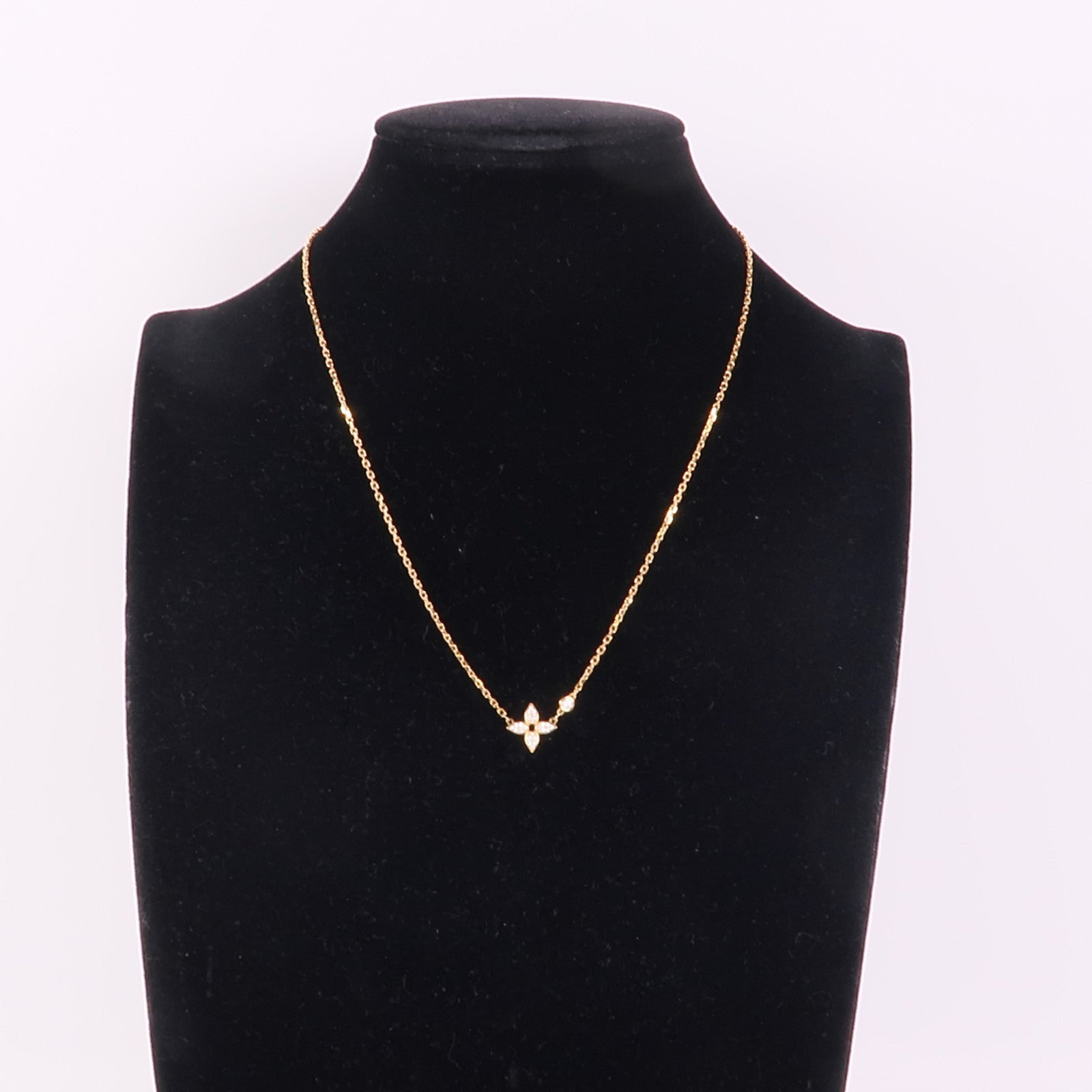 LOUIS VUITTON 18K玫瑰金Idylle Blossom Pendant鑽石項鍊