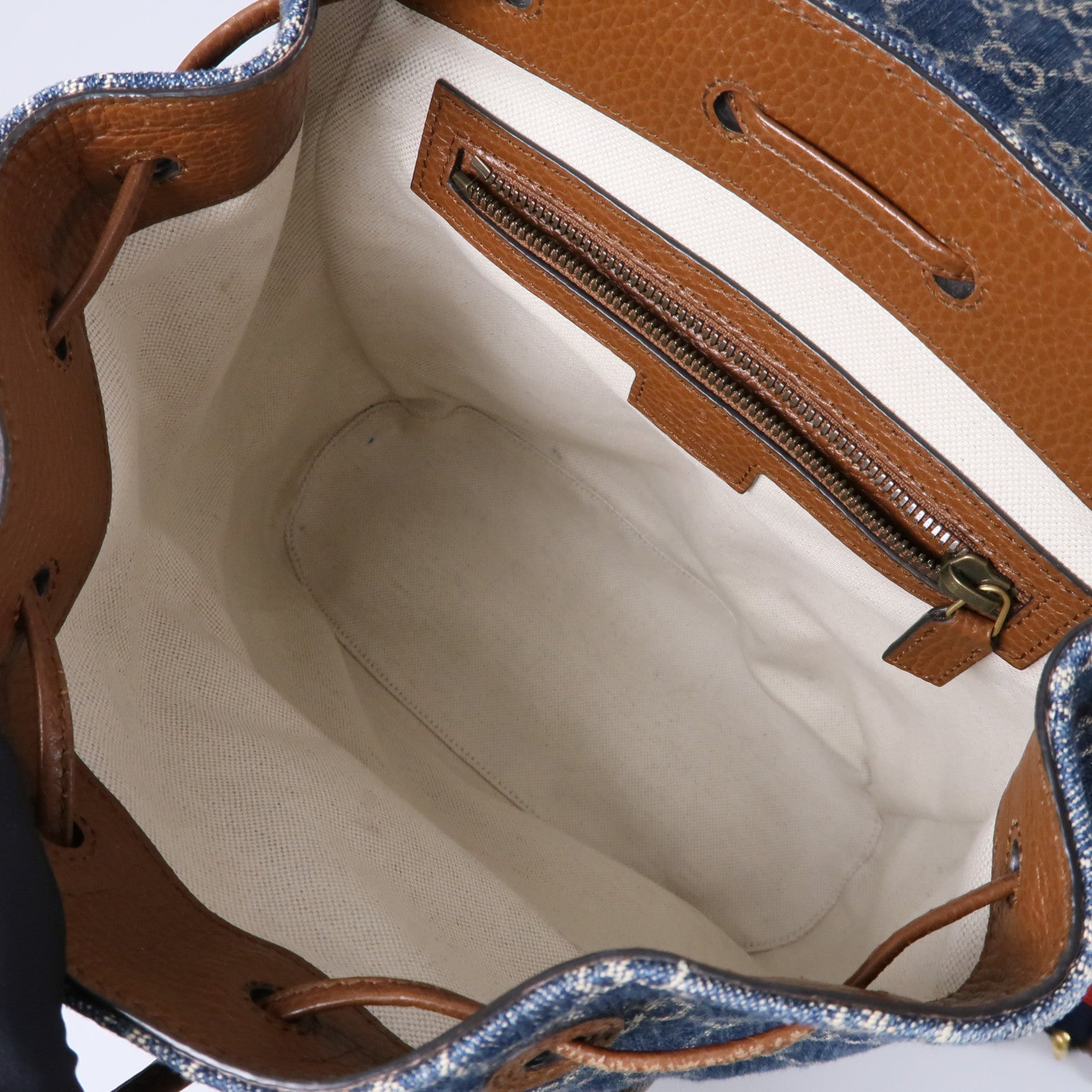 GUCCI 牛仔布/牛皮皮革GG Backpack背包