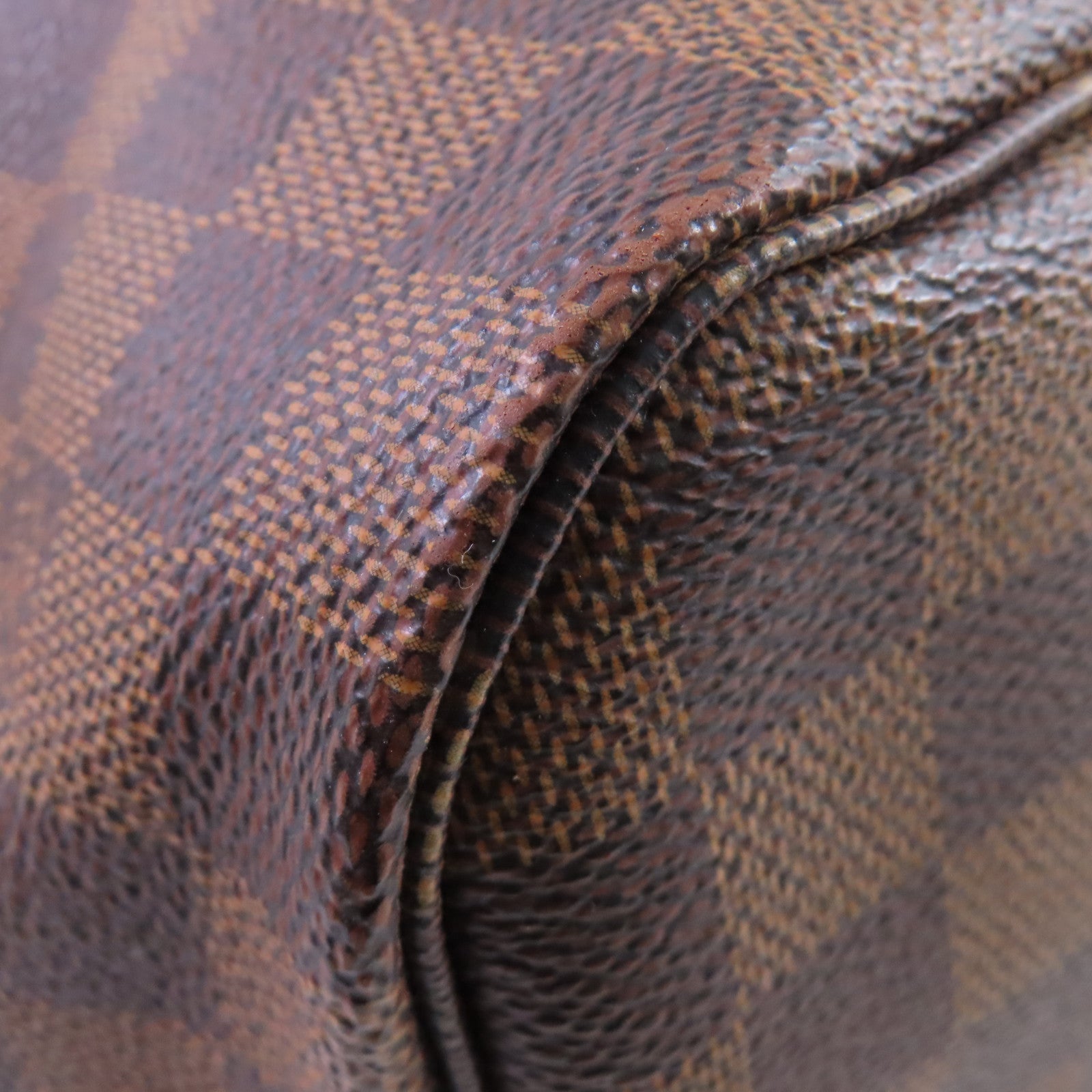 LOUIS VUITTON Damier Ebene Neverfull MM Tote Bag金扣肩背袋啡色/紅色