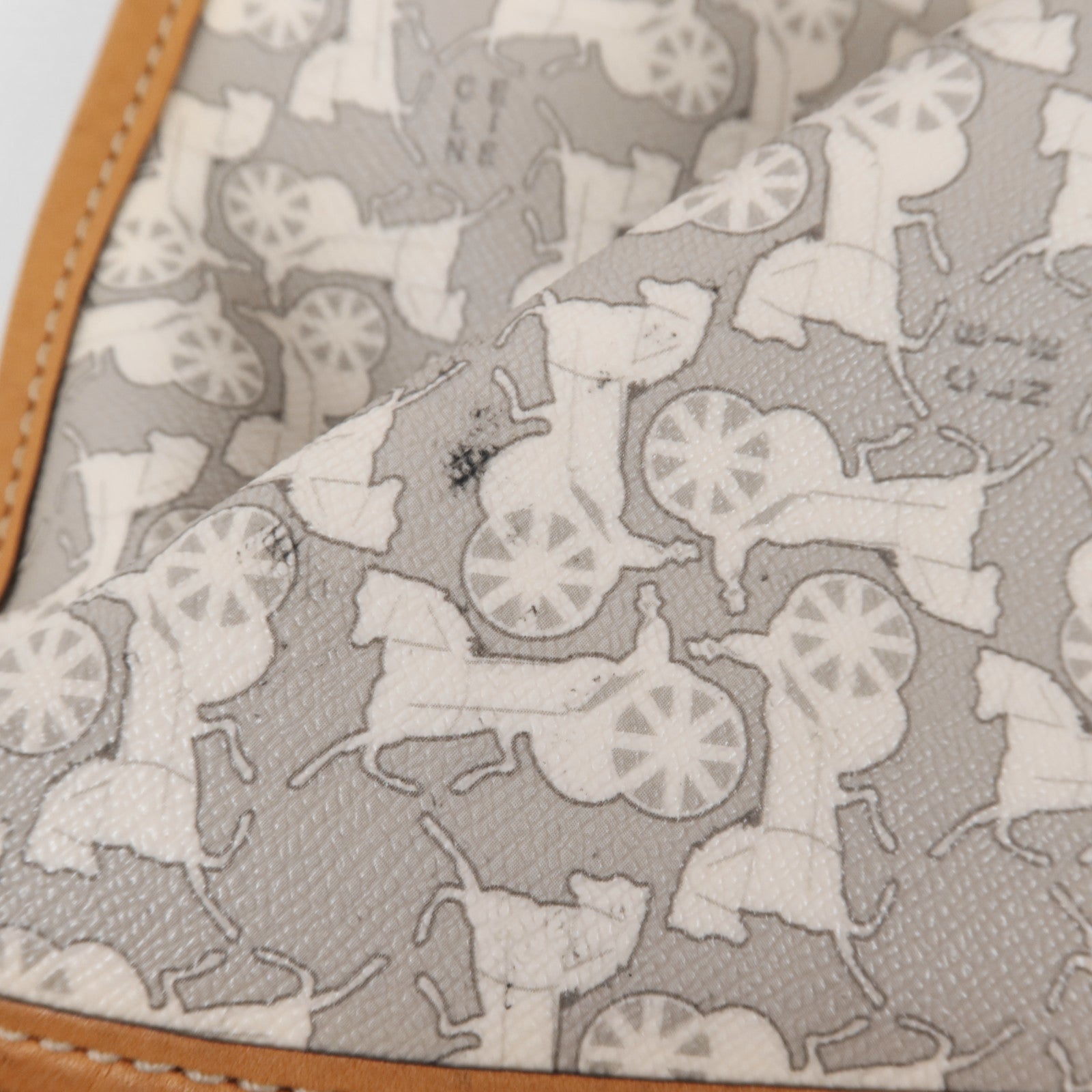 CELINE 塗層帆布Tote Bag銀扣手挽袋