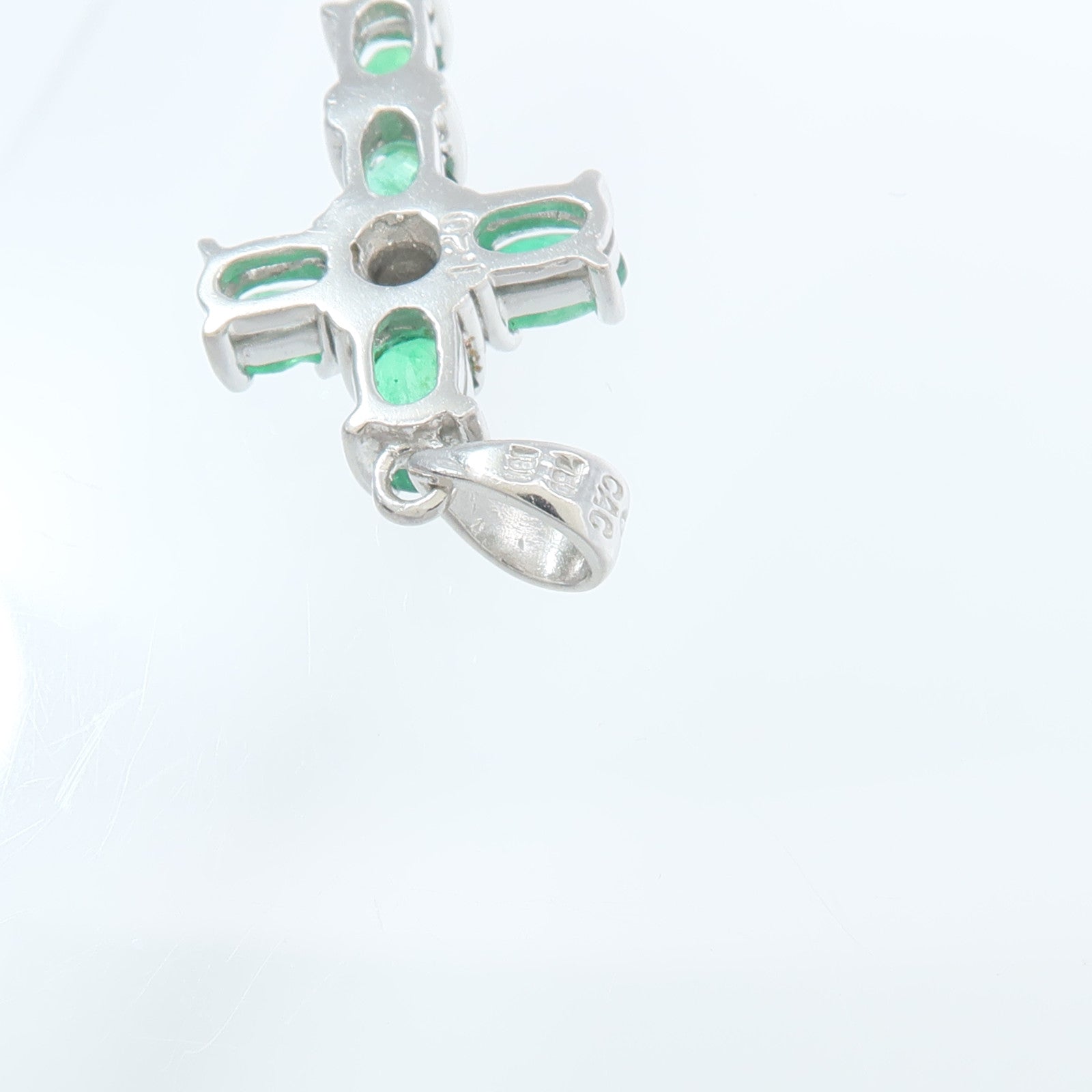 JEWELRY 18K白金Emerald Pendant綠寶石吊墜