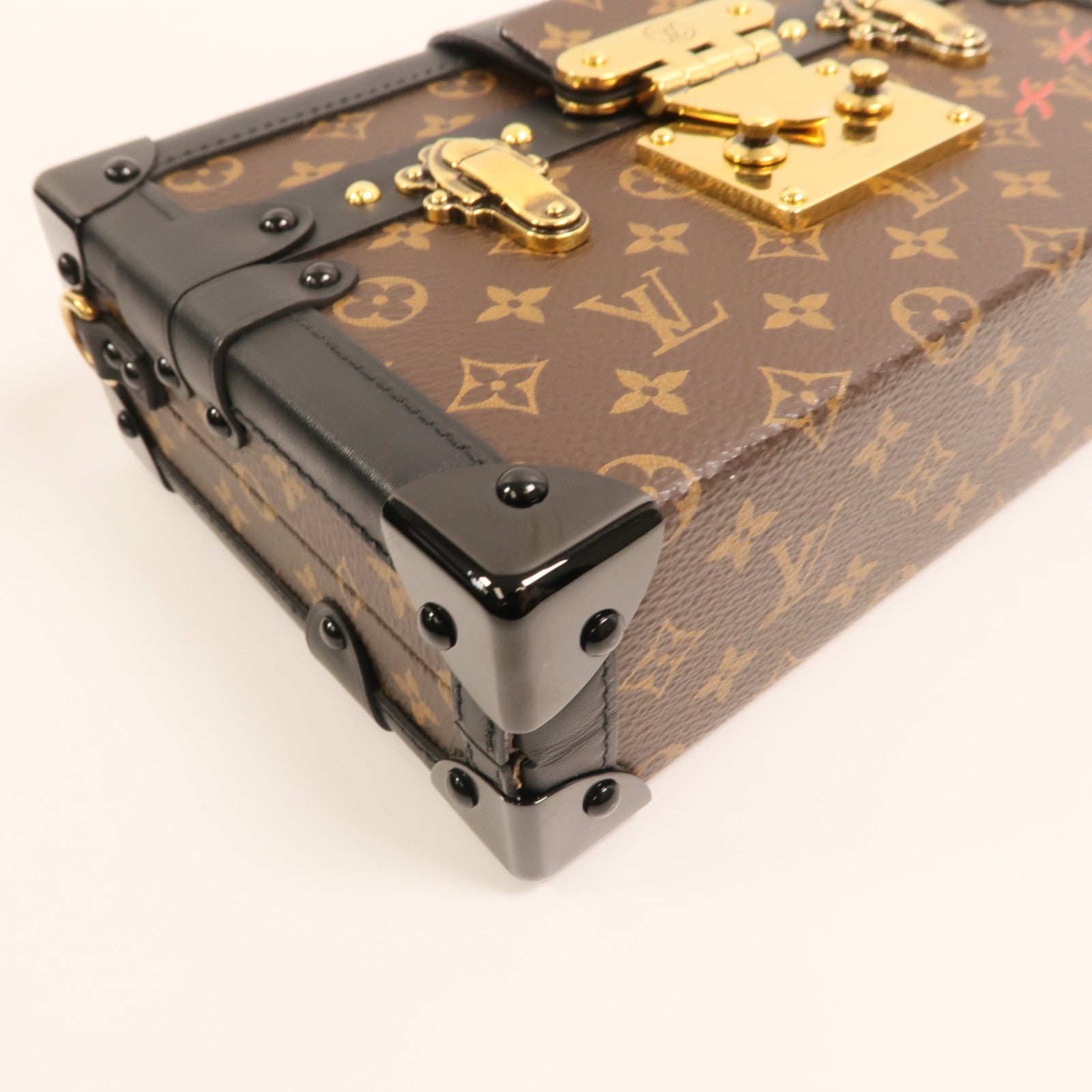 LOUIS VUITTON Monogram Petite Malle金扣肩背袋