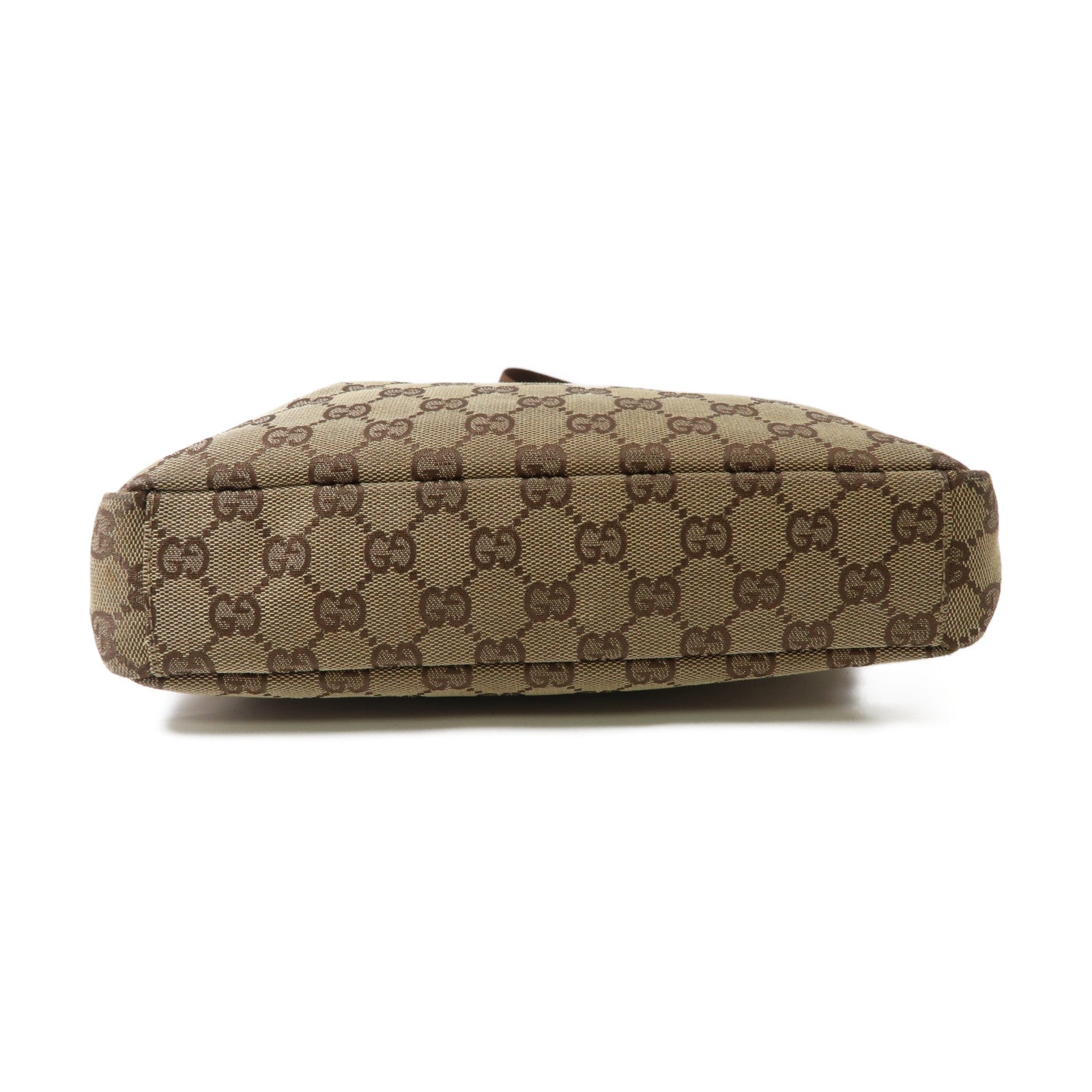 GUCCI 帆布Shoulder Bag銀扣肩背袋啡色