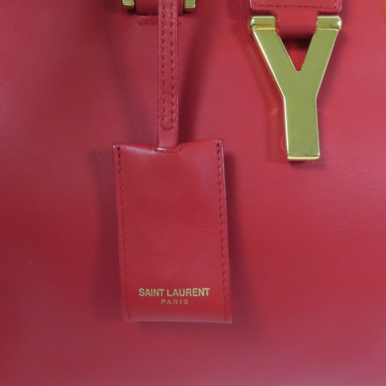 SAINT LAURENT 牛皮皮革Y Line Mini金扣手挽肩背兩用袋
