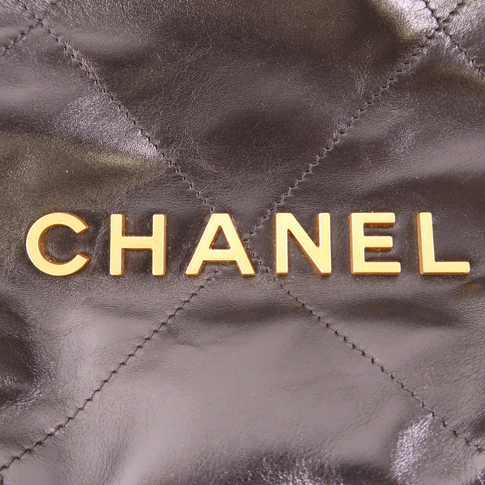 CHANEL CC GHW Chanel 22 Chain Shoulder Bag AS3980 Calfskin Leather Black