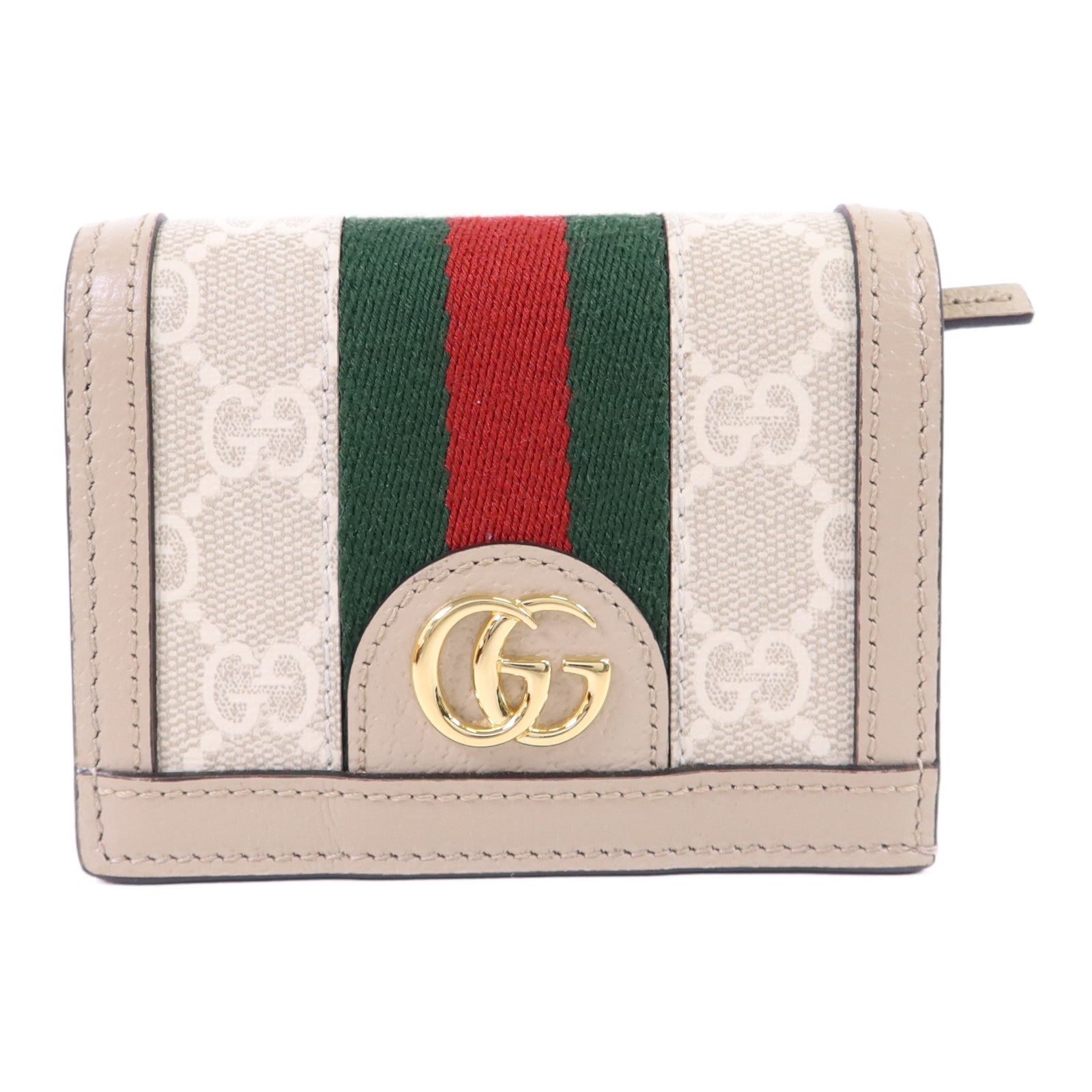 GUCCI 塗層帆布Ophidia GG Card Case Wallet金扣錢包