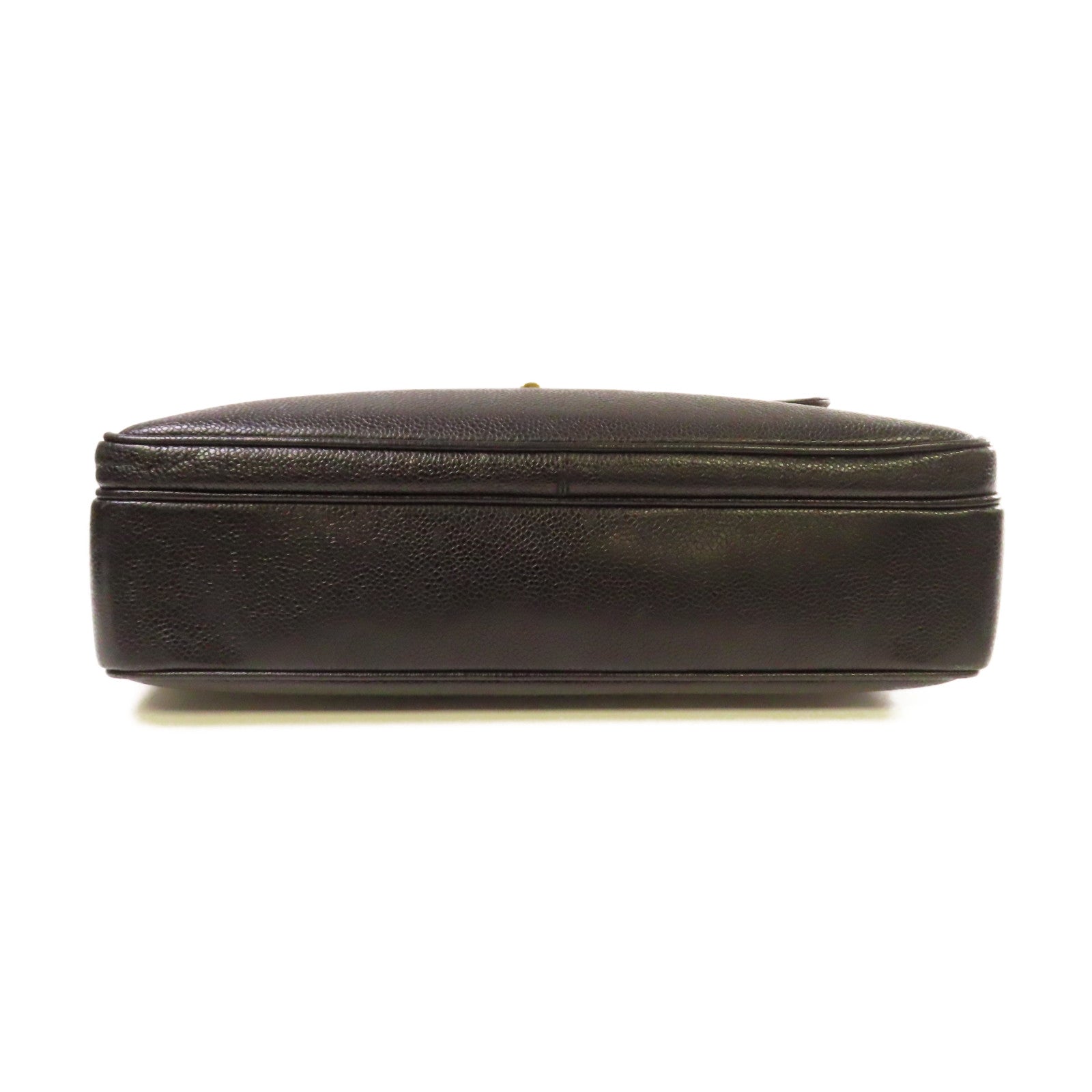 CHANEL **【激減優惠】Caviar皮革Vintage Shoulder Bag金扣鏈帶肩背袋黑色