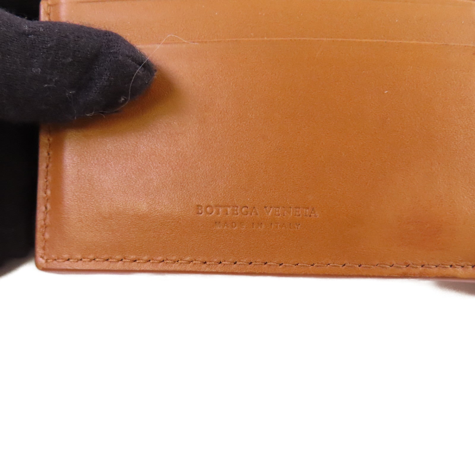 BOTTEGA VENETA 織紋皮革Short Wallet短錢包啡色