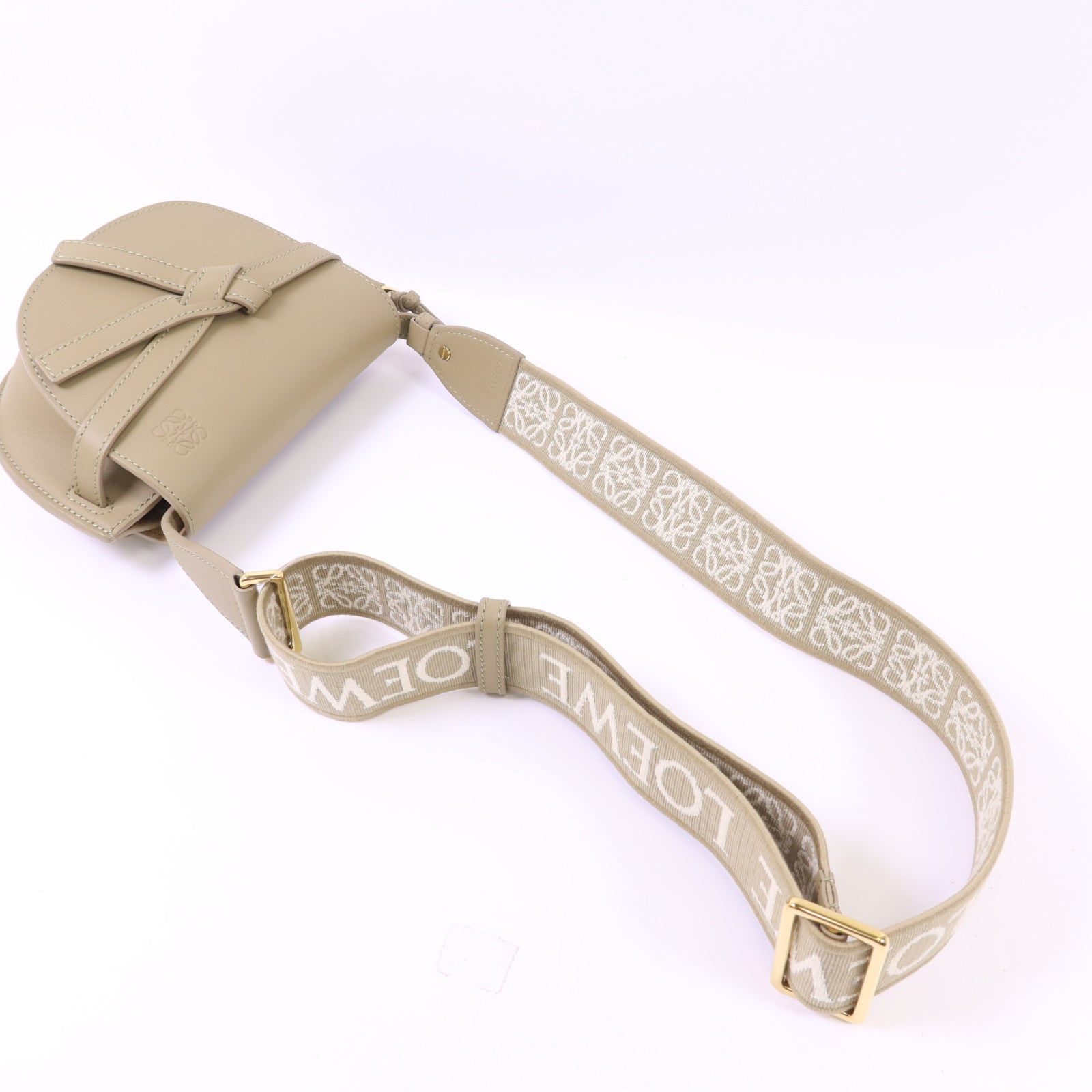 LOEWE 牛皮皮革Mini Gate金扣肩背袋