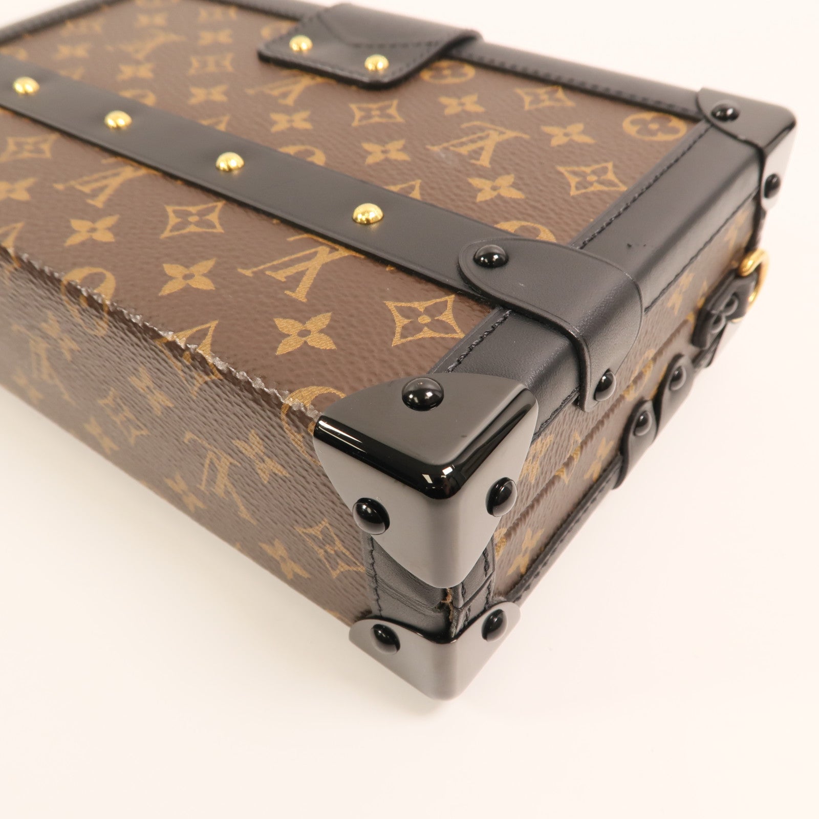 LOUIS VUITTON Monogram Petite Malle金扣肩背袋