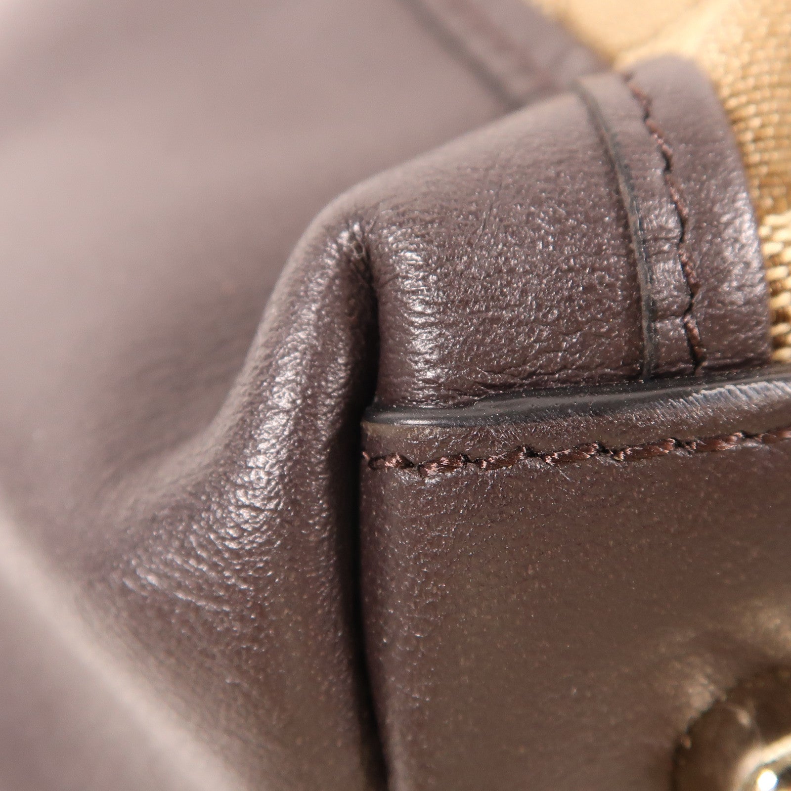 COACH 帆布Shoulder Bag金扣肩背袋棕色