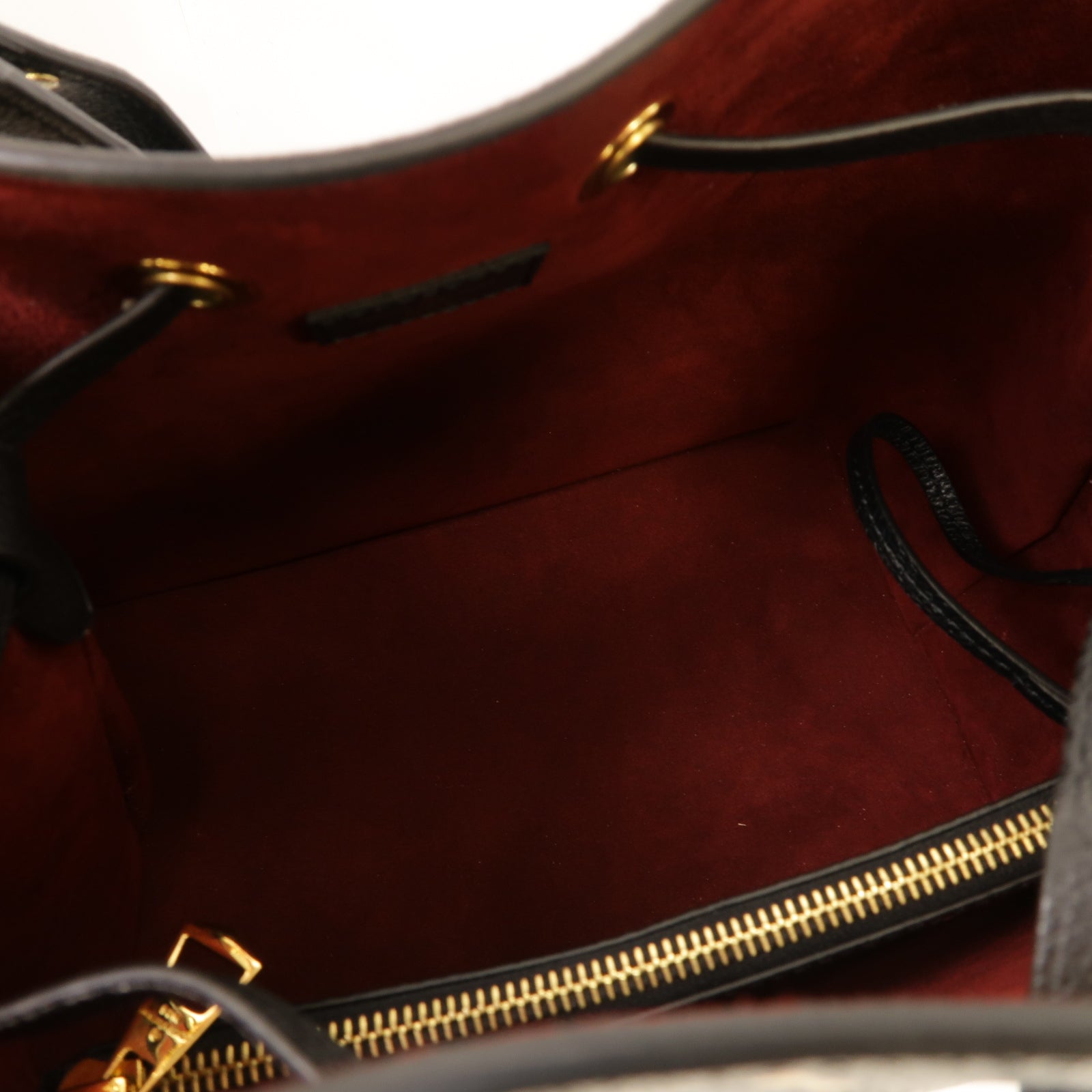 LOUIS VUITTON Monogram Empreinte Neo Noe MM金扣手挽肩背兩用袋黒色