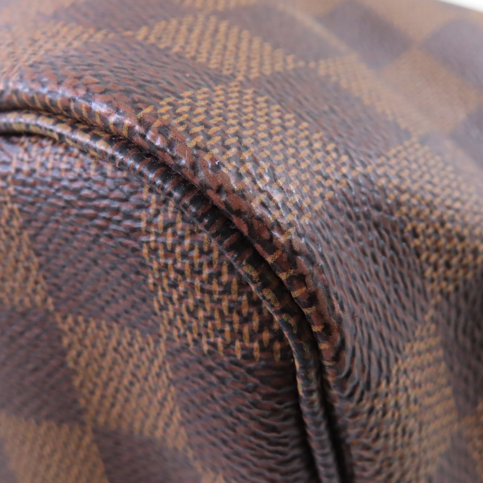 LOUIS VUITTON Damier Ebene Neverfull MM Tote Bag金扣肩背袋啡色/紅色