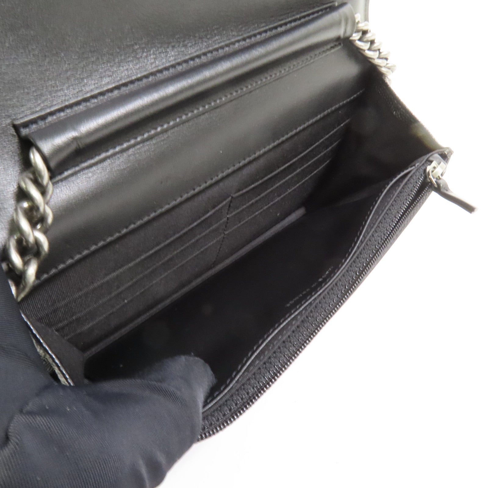 CHANEL 牛皮皮革Boy Woc鏈帶肩背袋