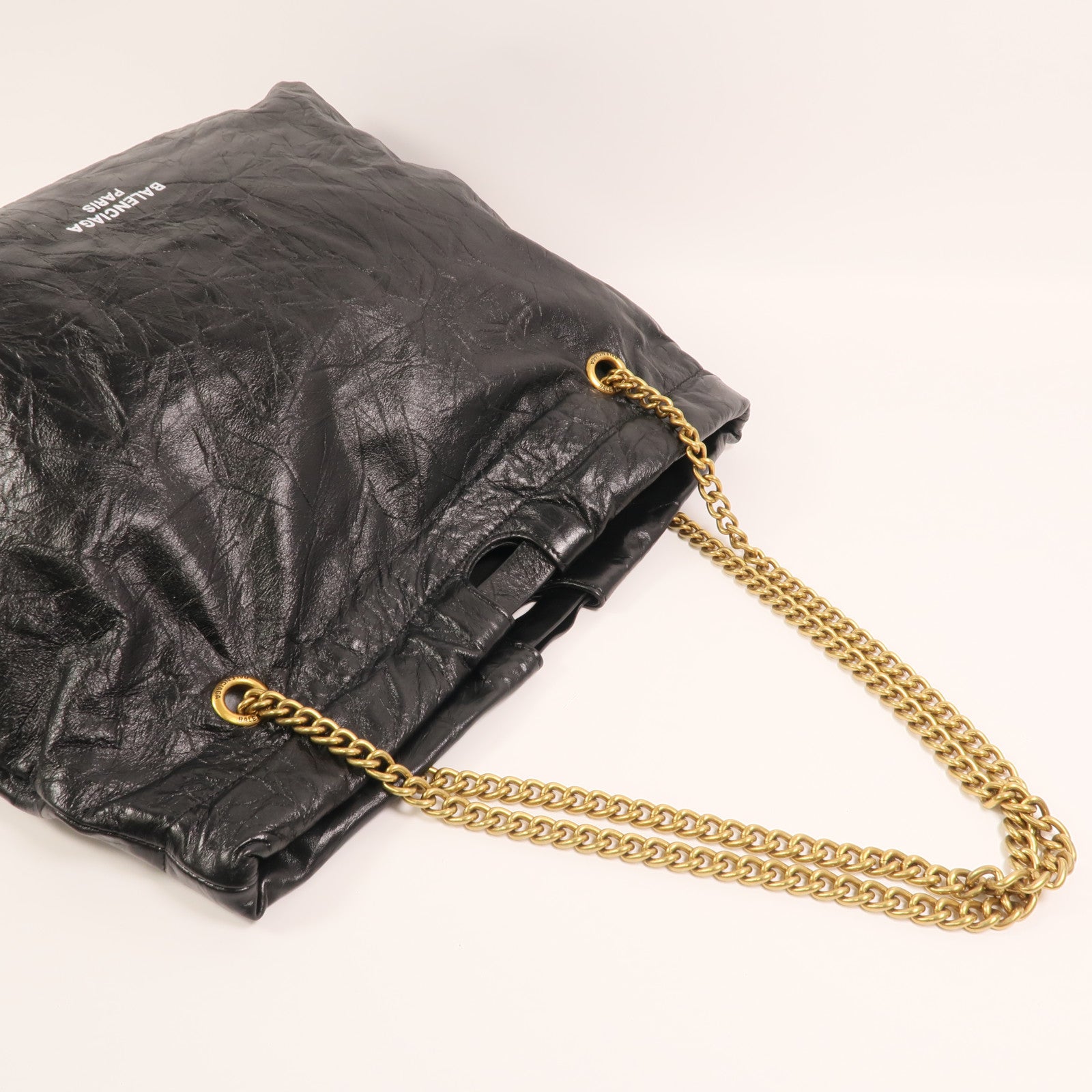 BALENCIAGA 【激減優惠】牛皮皮革Crush Medium金扣鏈帶肩背袋