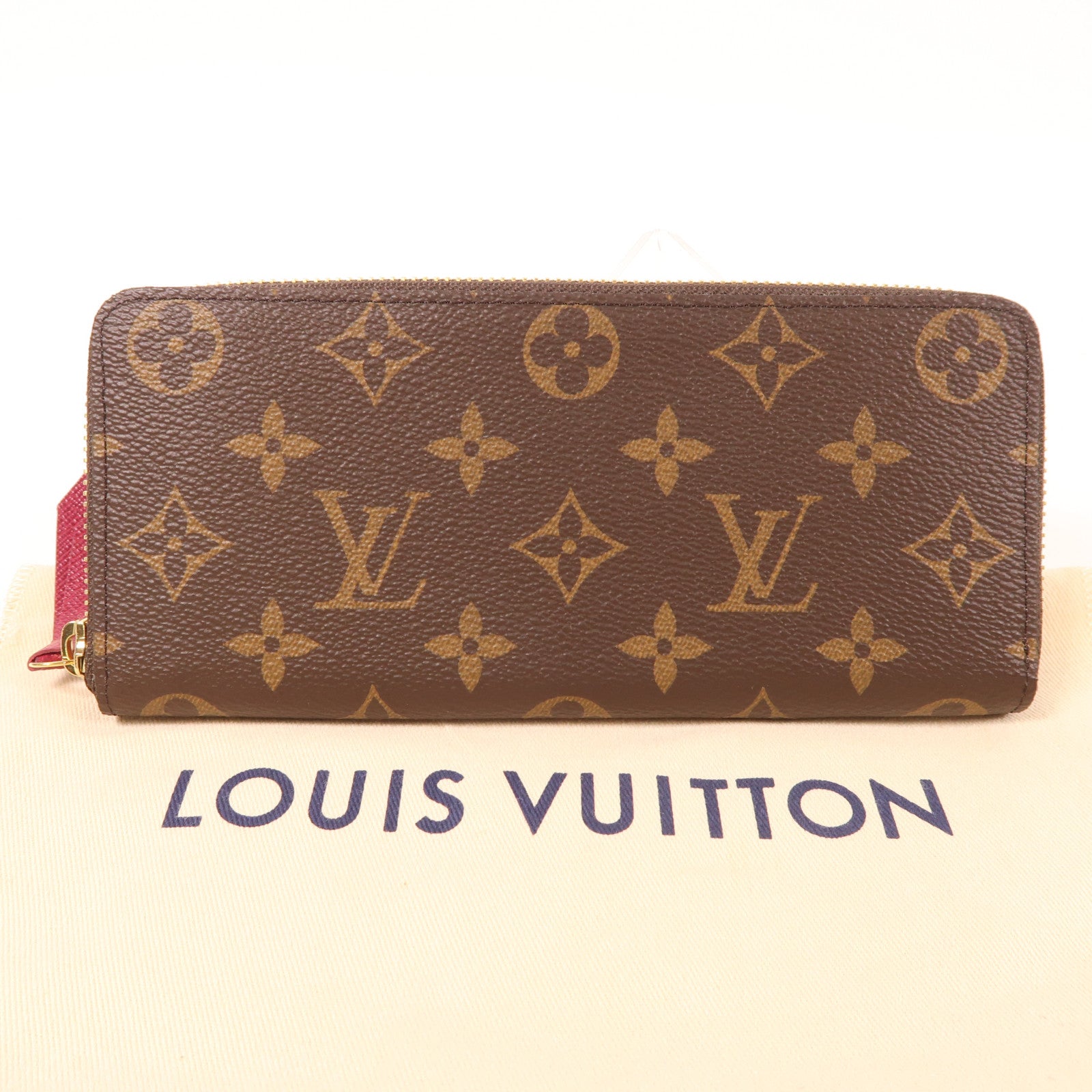 LOUIS VUITTON Monogram Clemence Wallet金扣長錢包棕色