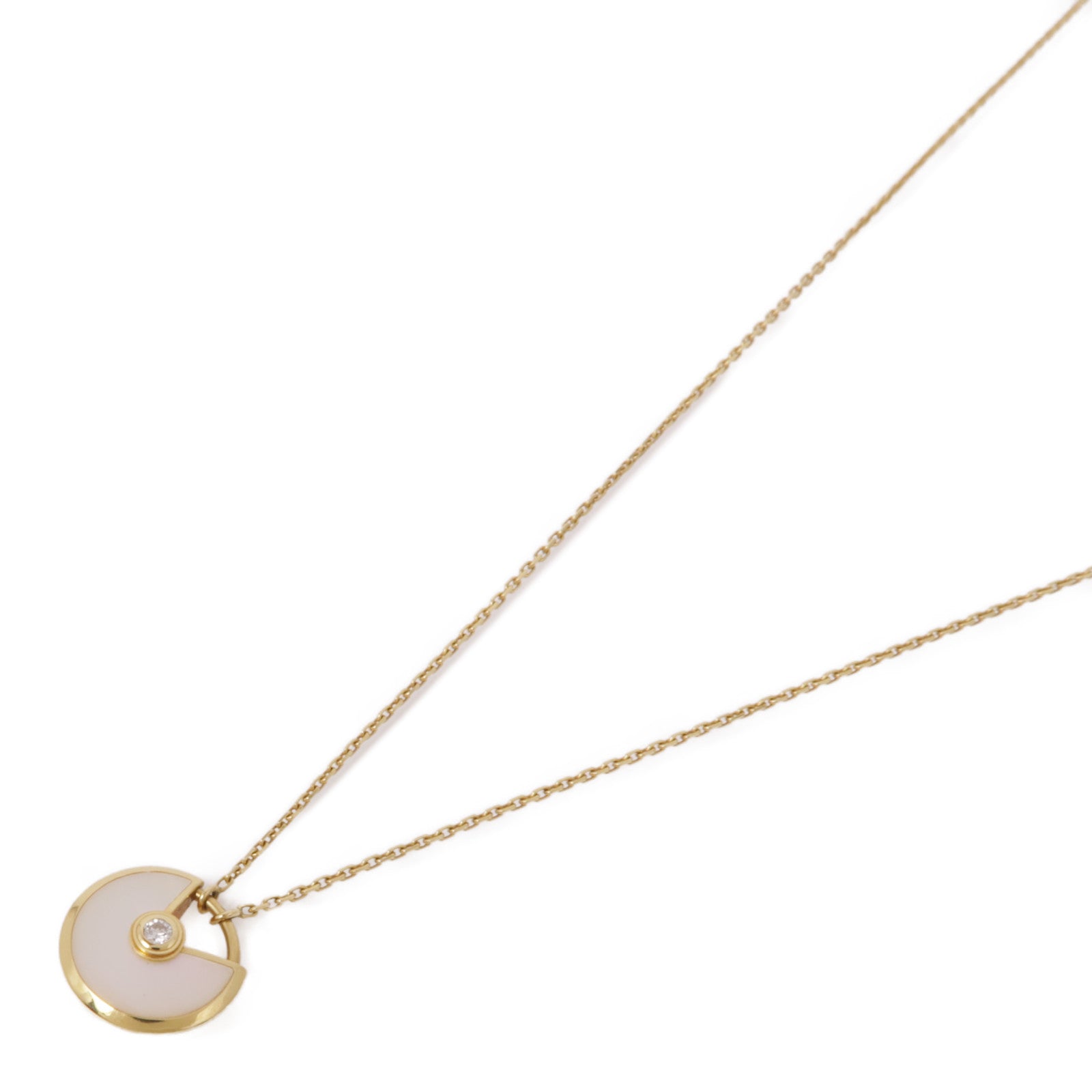 CARTIER 18K黃金/珍珠母Amulette de Cartier項鍊