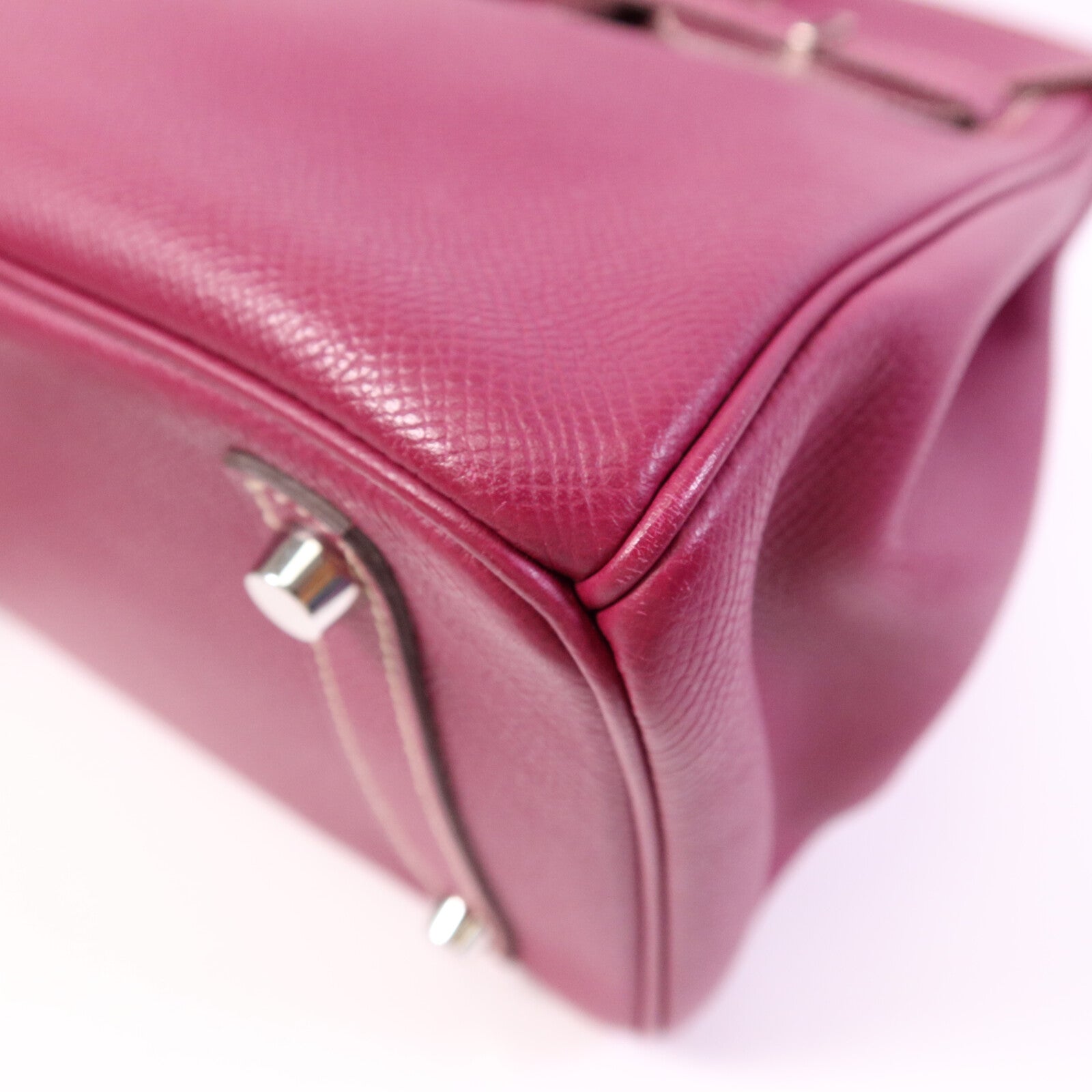 HERMES Epsom皮革Birkin 30銀扣手挽袋Tosca/Rose Tyrien
