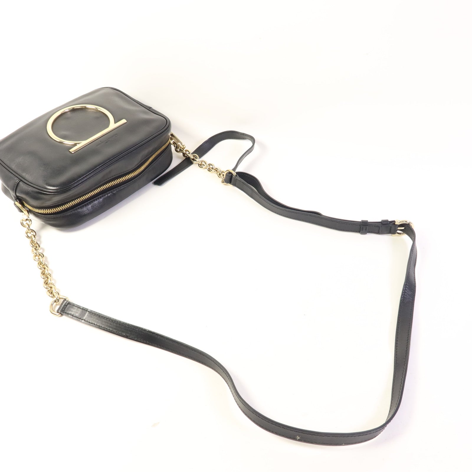 Salvatore Ferragamo 【激減優惠】牛皮皮革Gancini Camera Bag金扣肩背袋