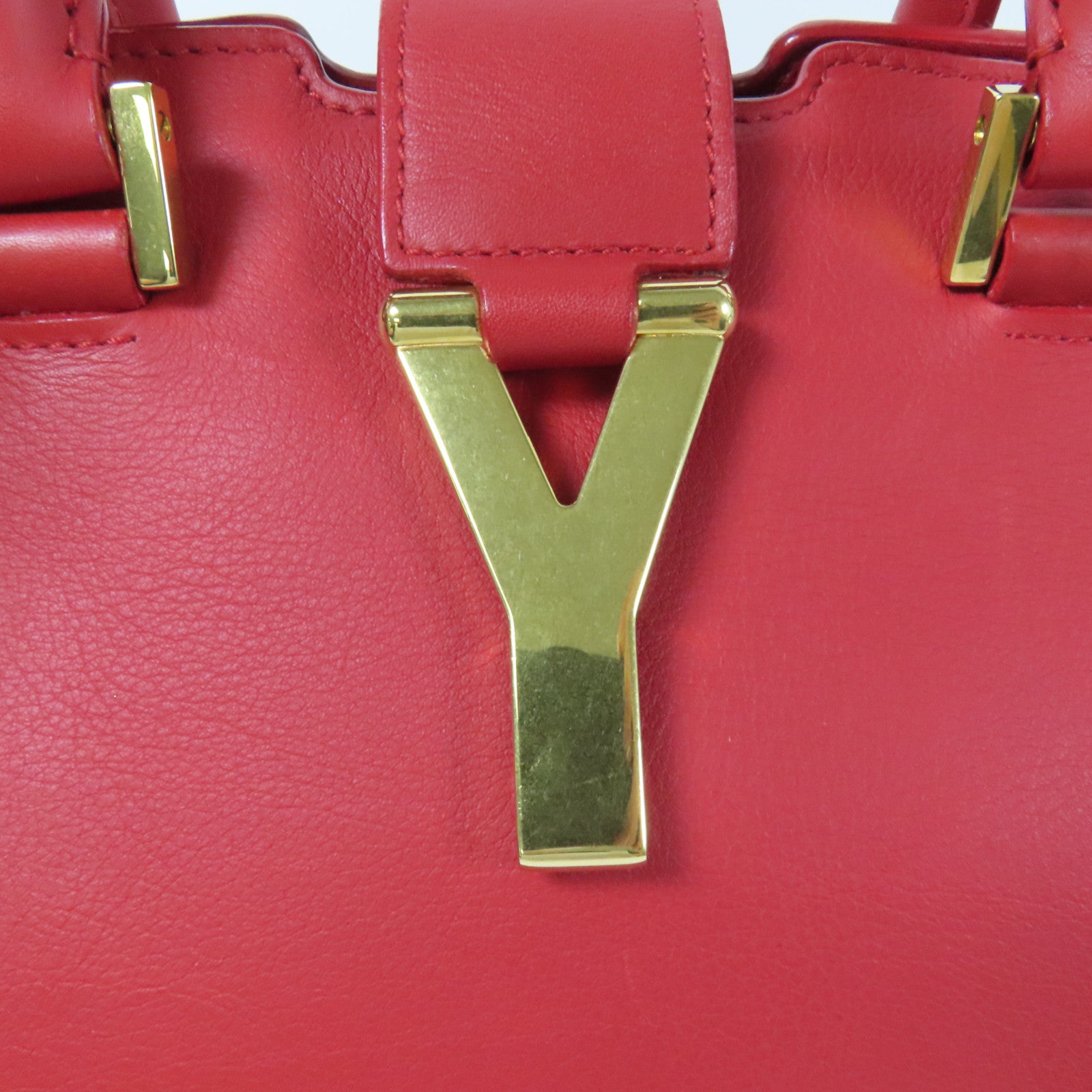 SAINT LAURENT 牛皮皮革Y Line Mini金扣手挽肩背兩用袋