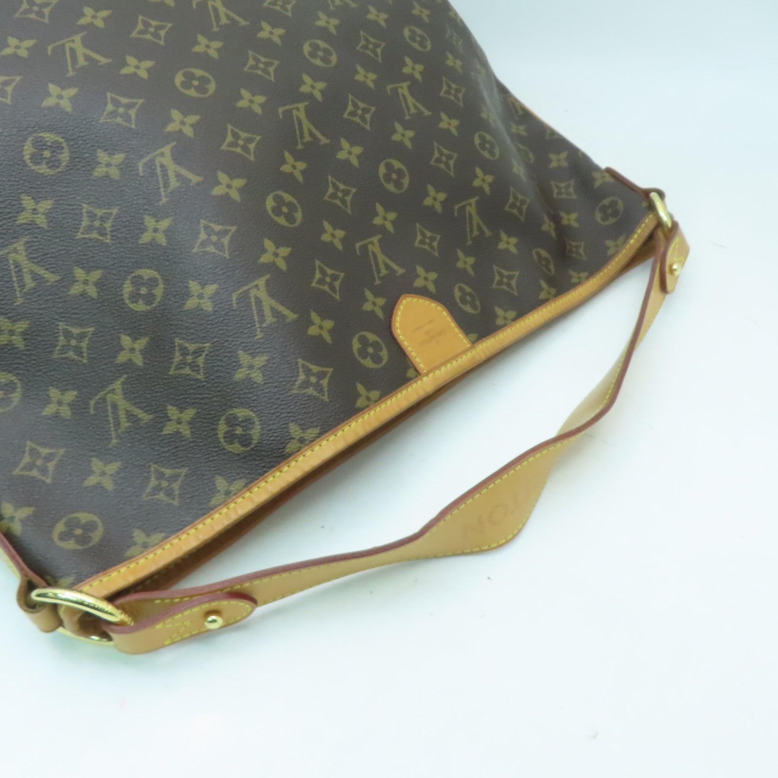 LOUIS VUITTON 【激減優惠】Monogram Delightful MM金扣肩背袋啡色