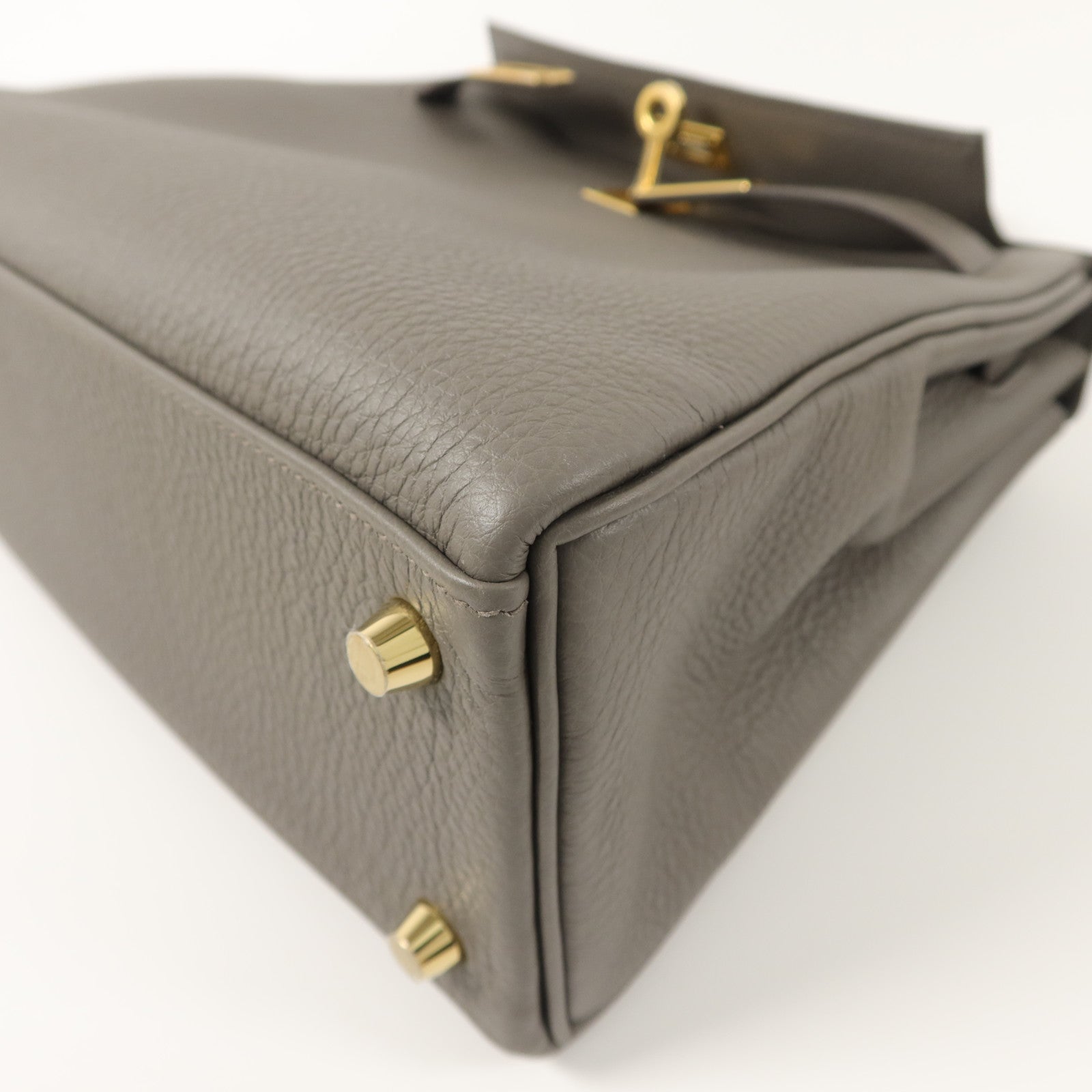 HERMES Togo皮革Kelly 25手挽肩背兩用袋Etain